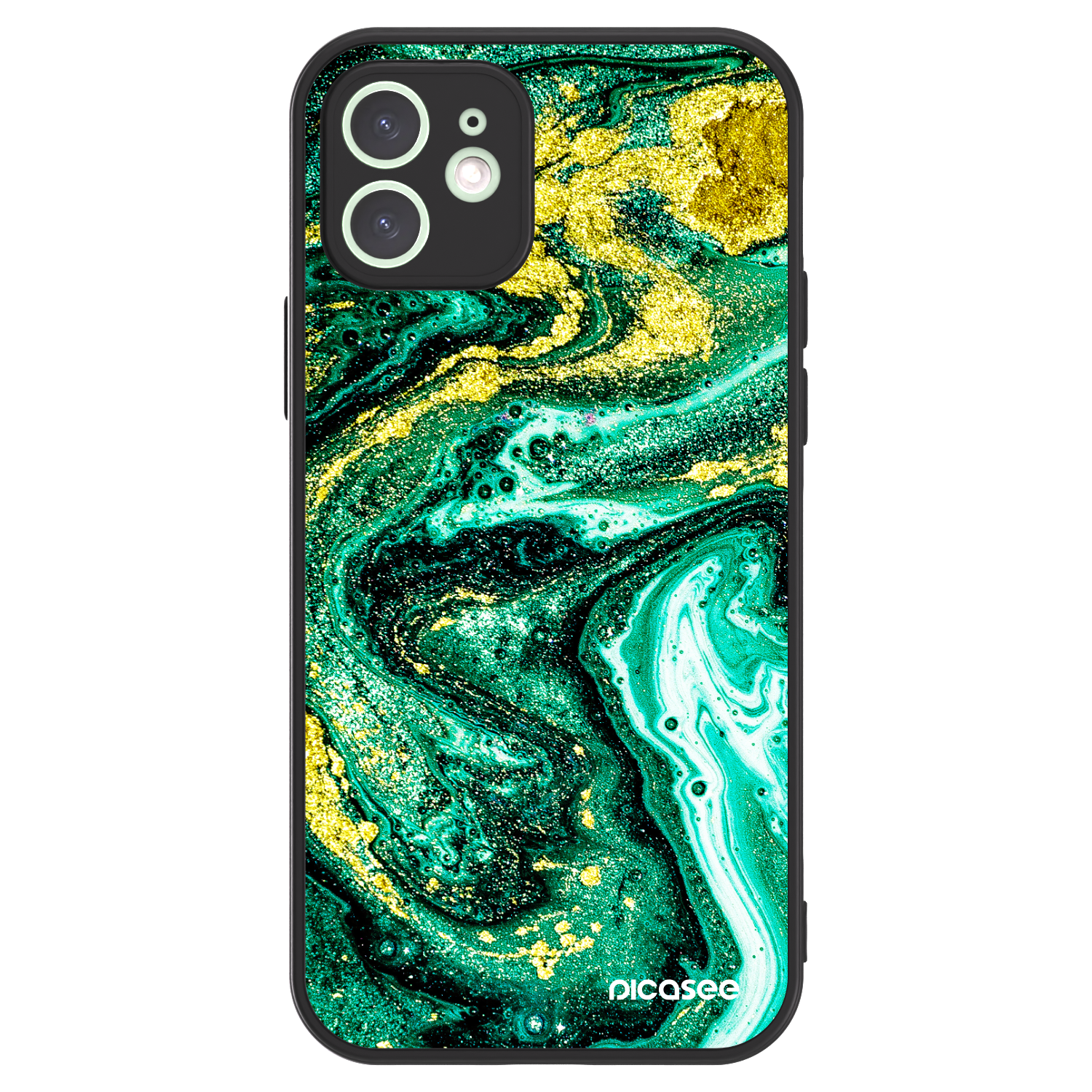 Picasee ULTIMATE CASE MagSafe pentru Apple iPhone 12 - Green Gold