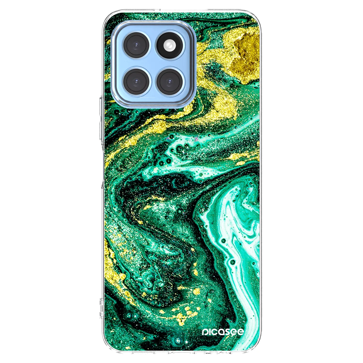 Picasee husă transparentă din silicon pentru Honor X8 5G - Green Gold