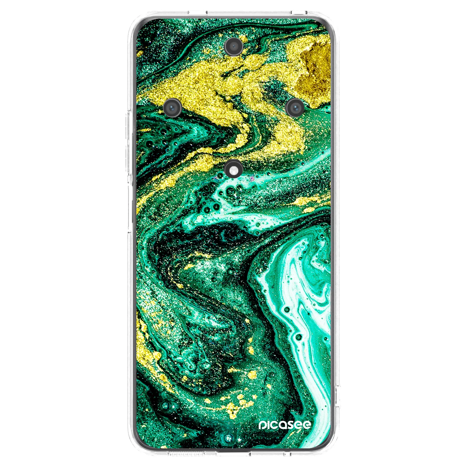 Picasee husă transparentă din silicon pentru Honor Magic5 Lite 5G - Green Gold