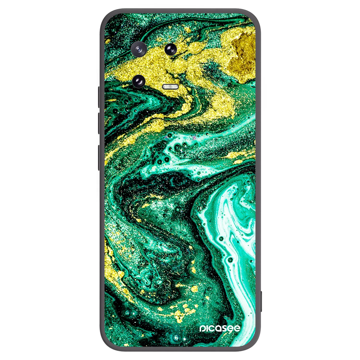 Picasee husă neagră din silicon pentru Xiaomi 13 Pro - Green Gold