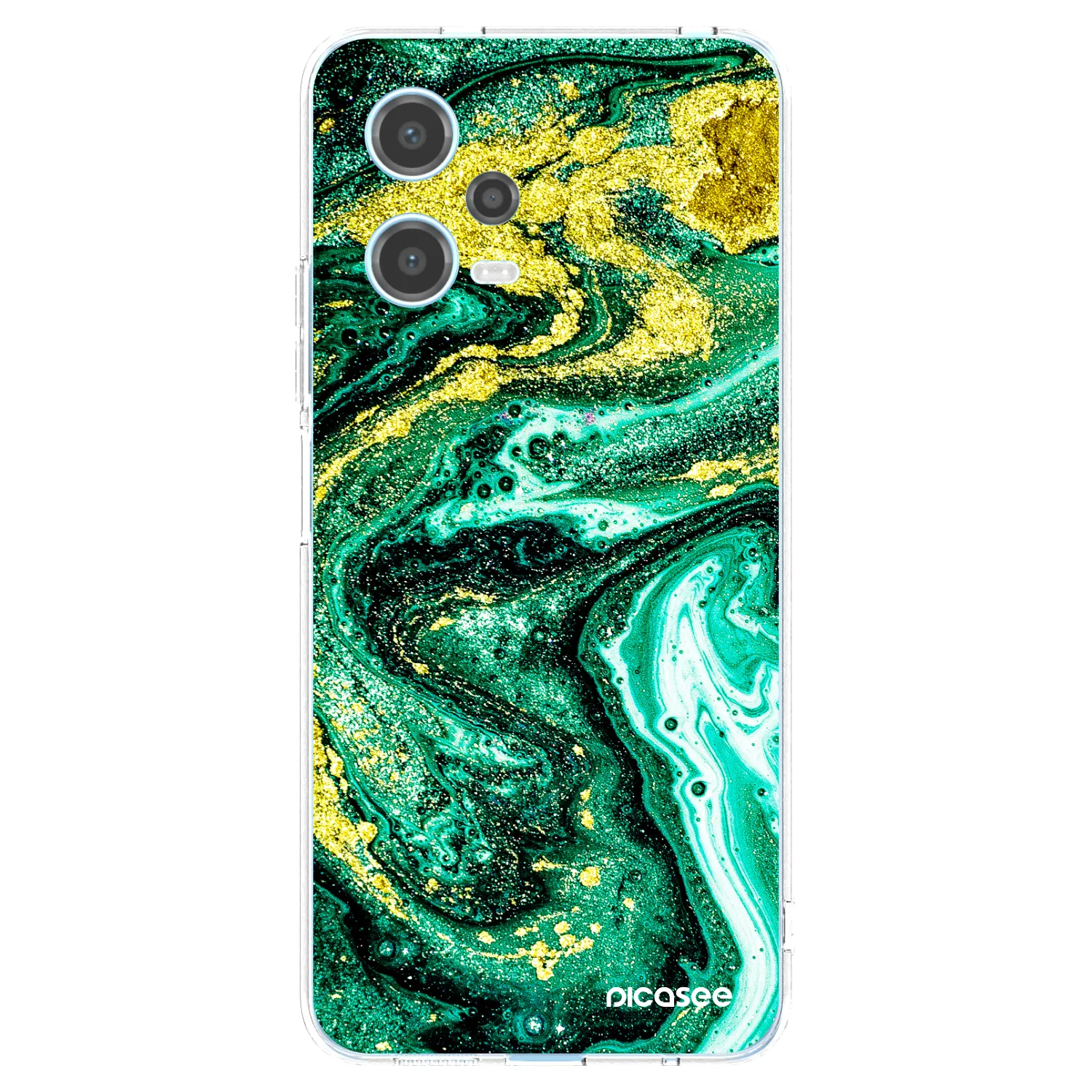 Picasee husă transparentă din silicon pentru Xiaomi Redmi Note 12 5G - Green Gold