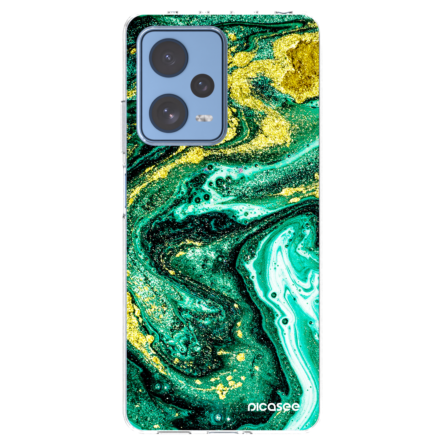 Picasee husă transparentă din silicon pentru Xiaomi Redmi Note 12 Pro 5G - Green Gold