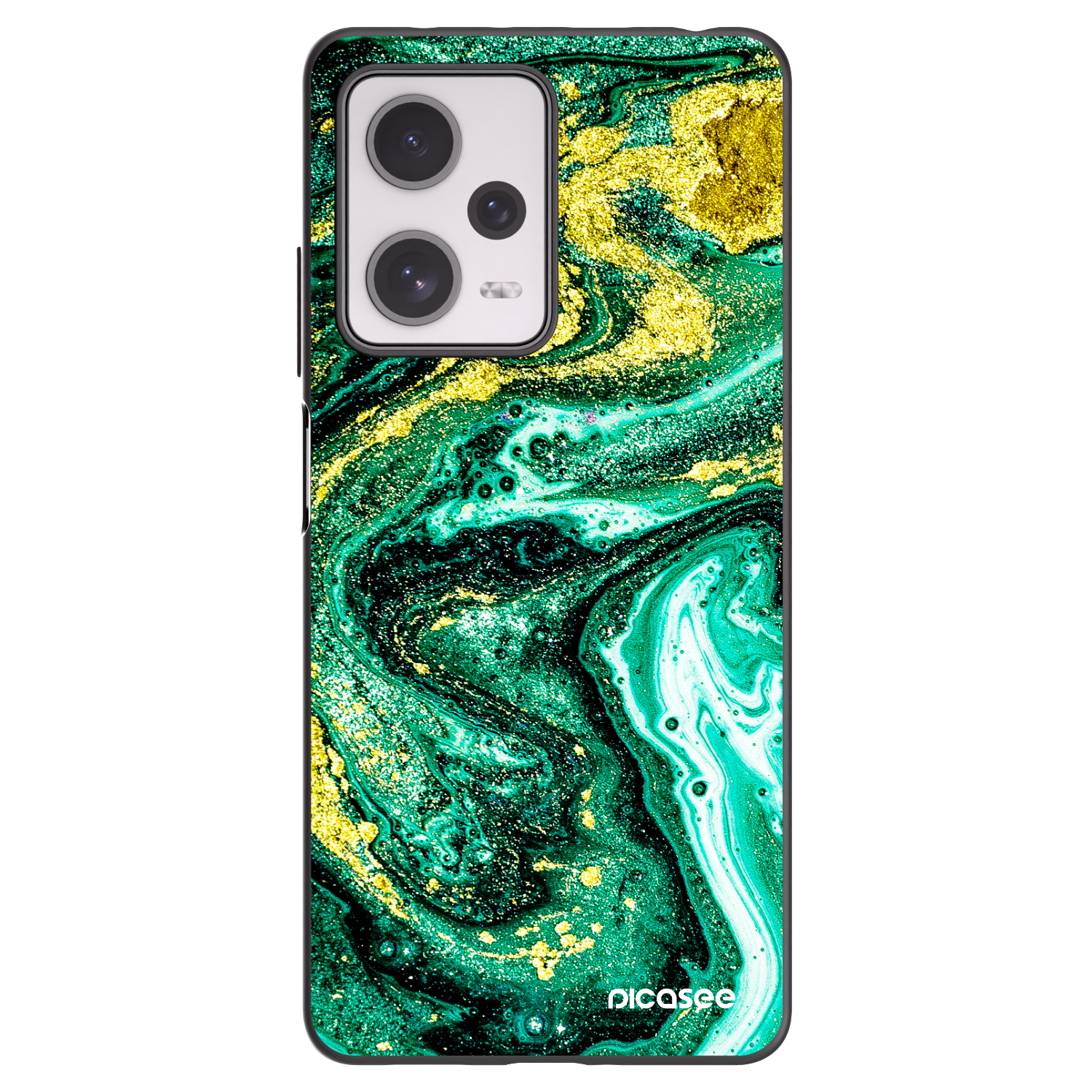 Picasee husă neagră din silicon pentru Xiaomi Redmi Note 12 Pro+ 5G - Green Gold
