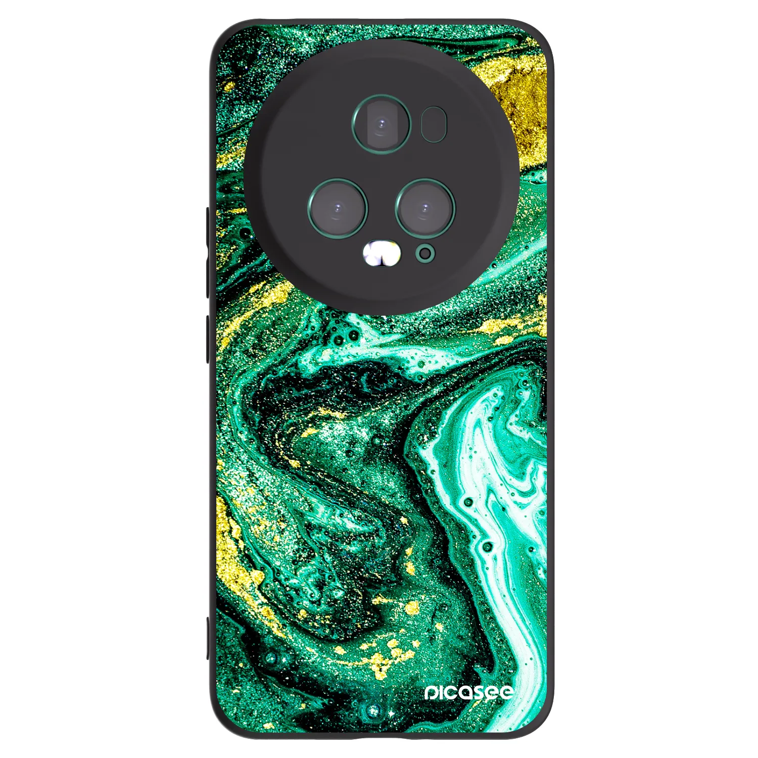Picasee husă neagră din silicon pentru Honor Magic5 Pro - Green Gold