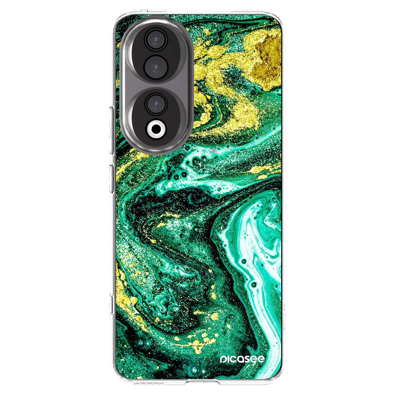 Picasee husă transparentă din silicon pentru Honor 90 5G - Green Gold