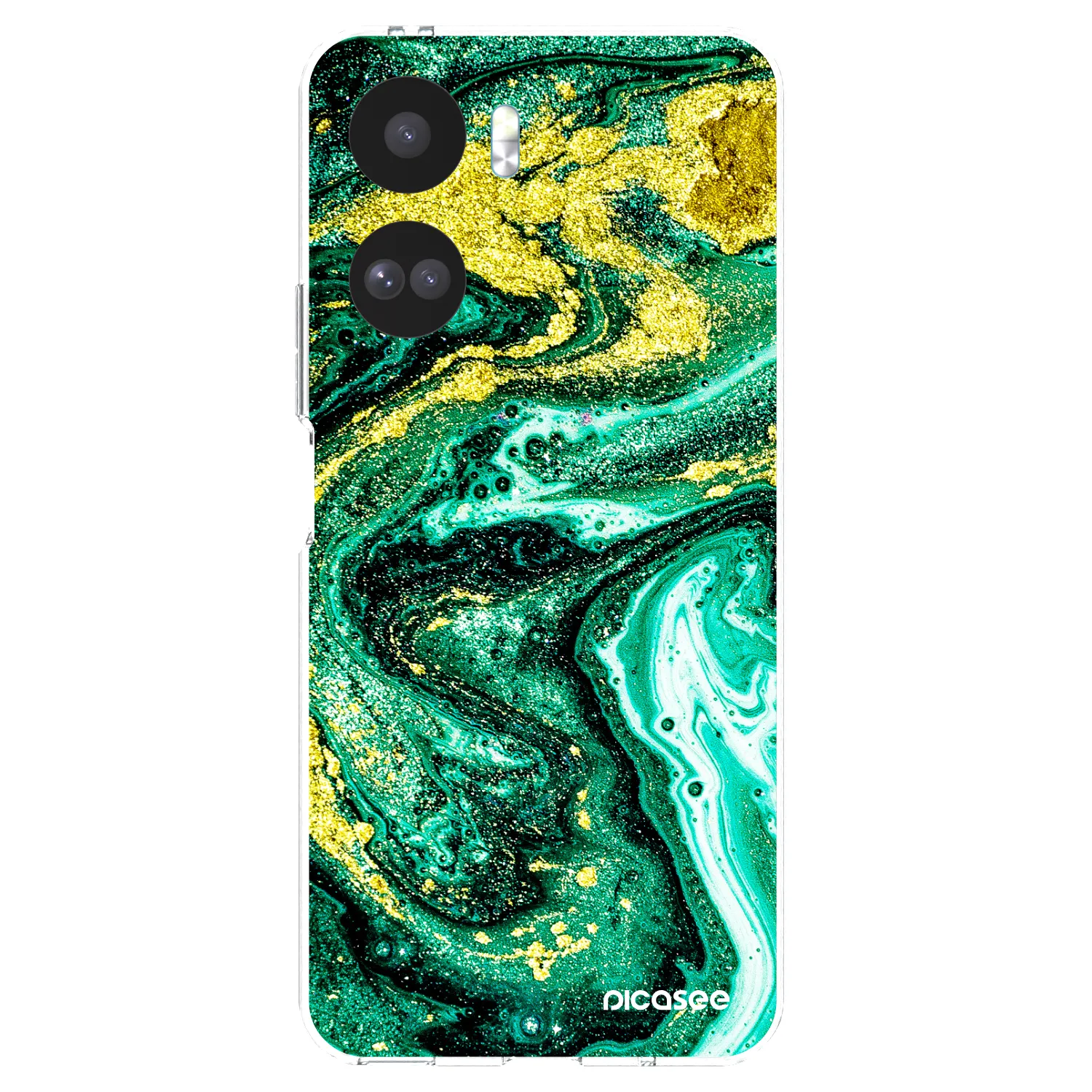 Picasee husă transparentă din silicon pentru Honor 90 Lite 5G - Green Gold