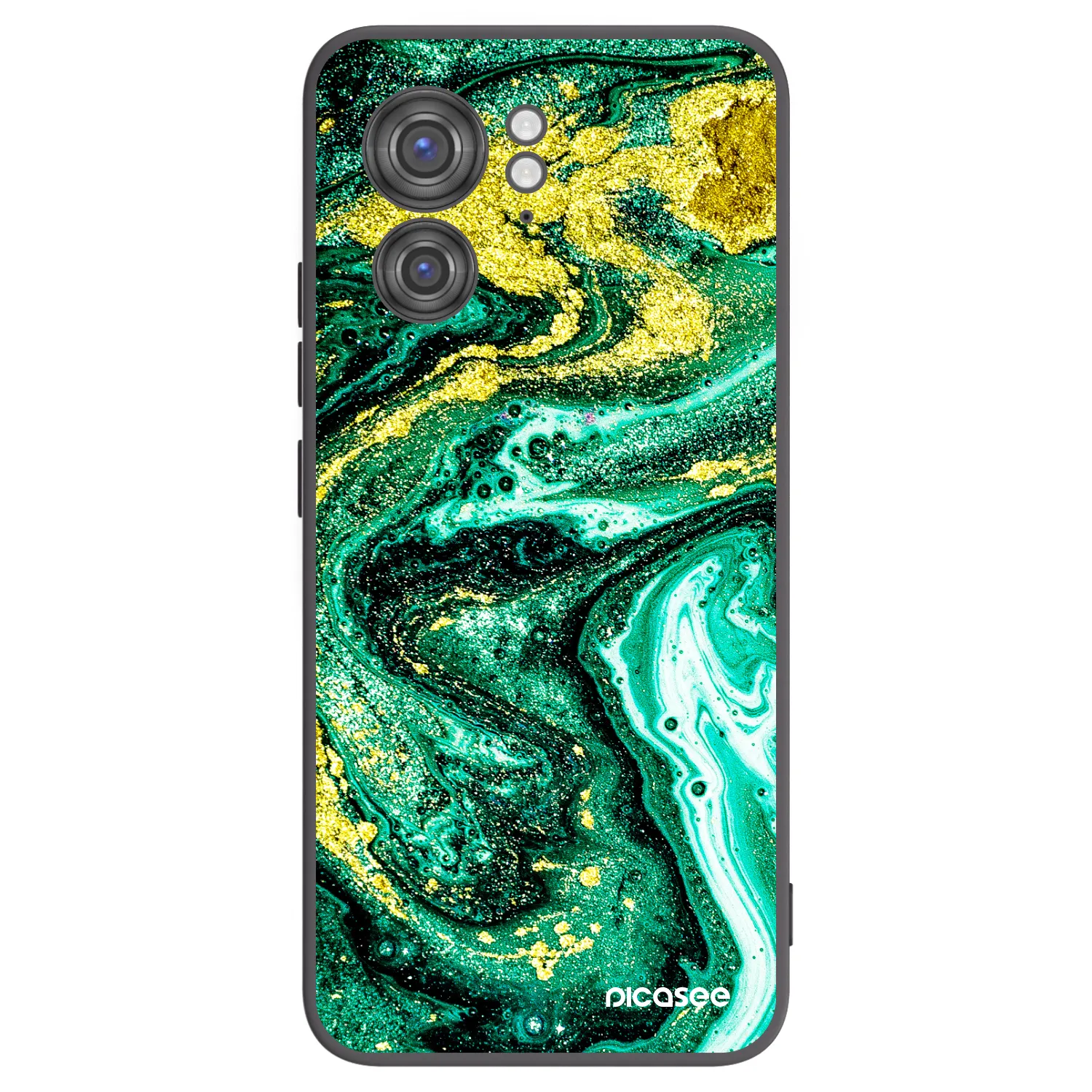 Picasee husă neagră din silicon pentru Motorola Edge 40 - Green Gold