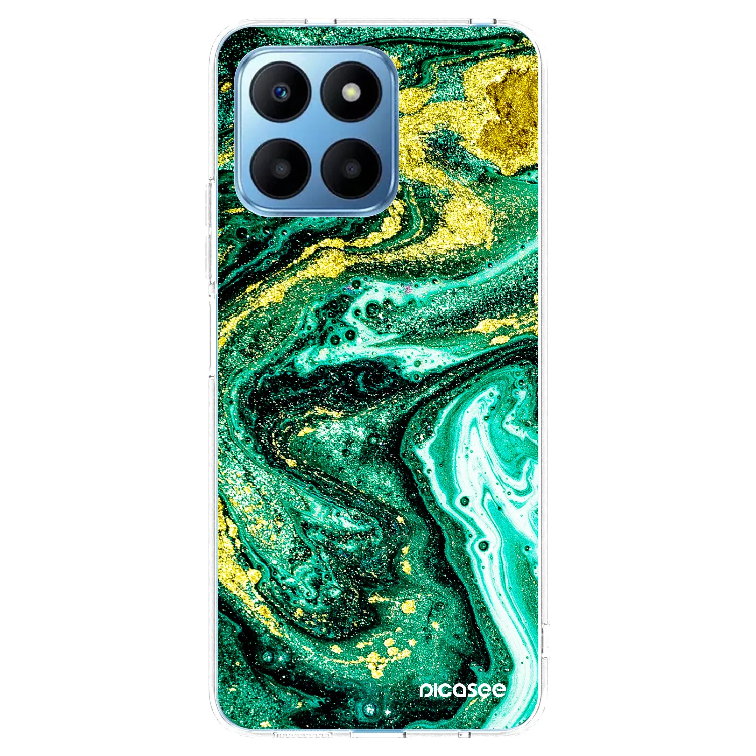 Picasee husă transparentă din silicon pentru Honor 70 Lite - Green Gold