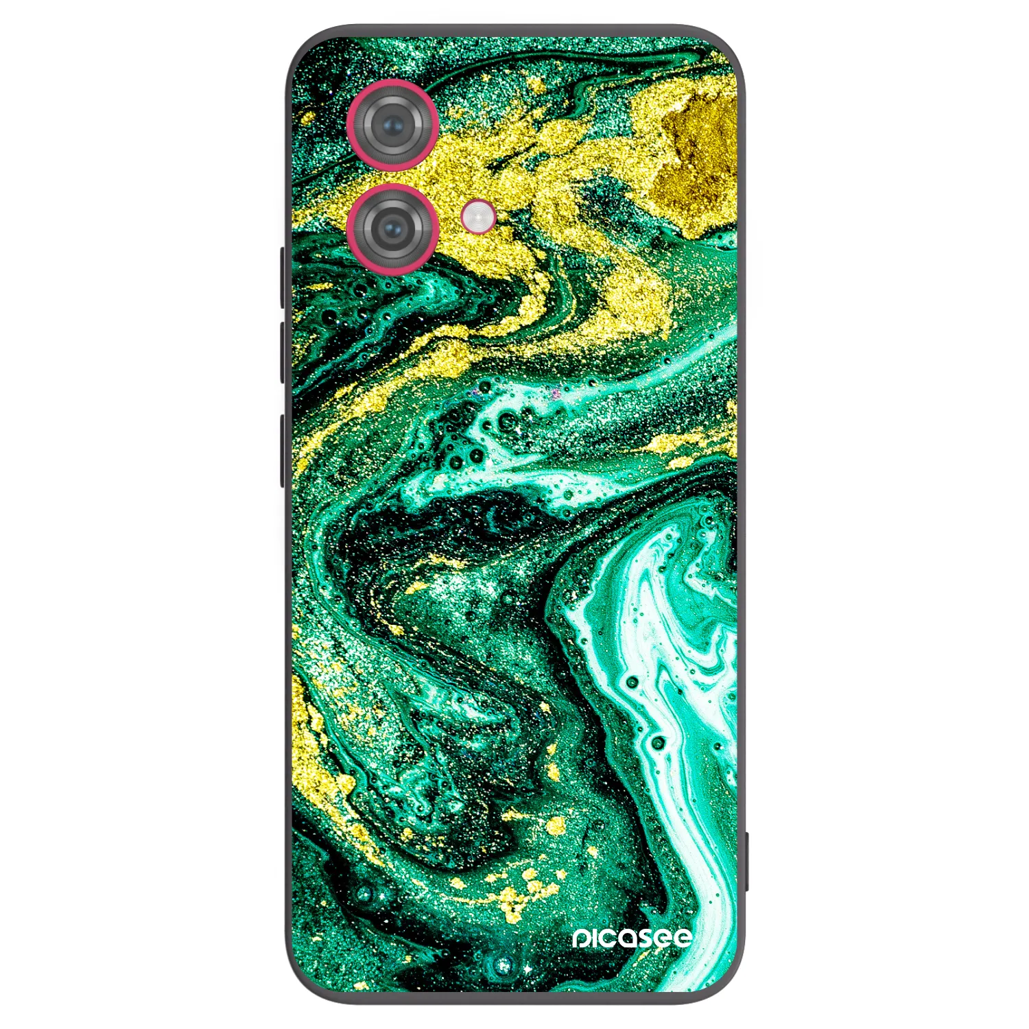 Picasee husă neagră din silicon pentru Motorola Moto G84 5G - Green Gold