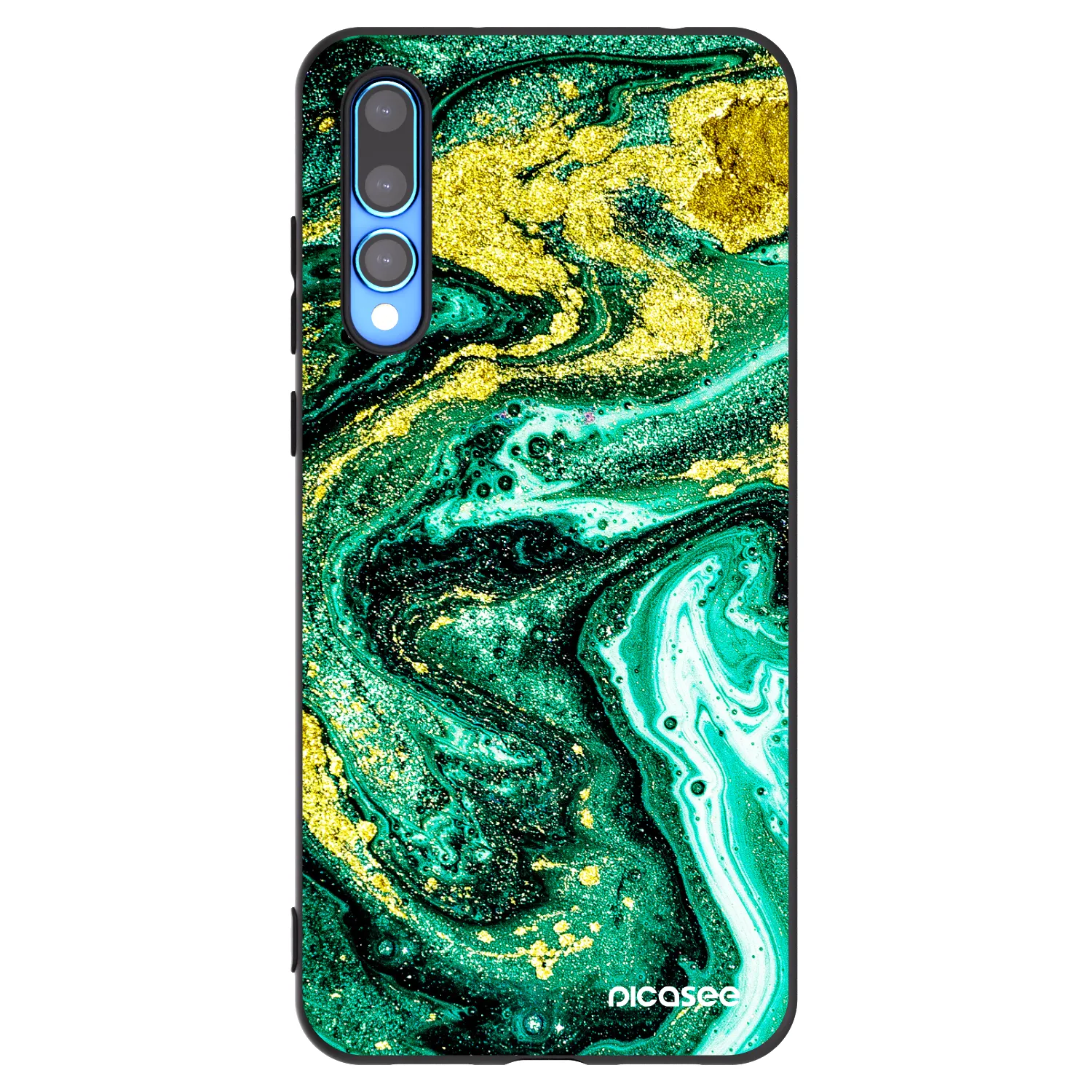 Picasee husă neagră din silicon pentru Huawei P20 Pro - Green Gold