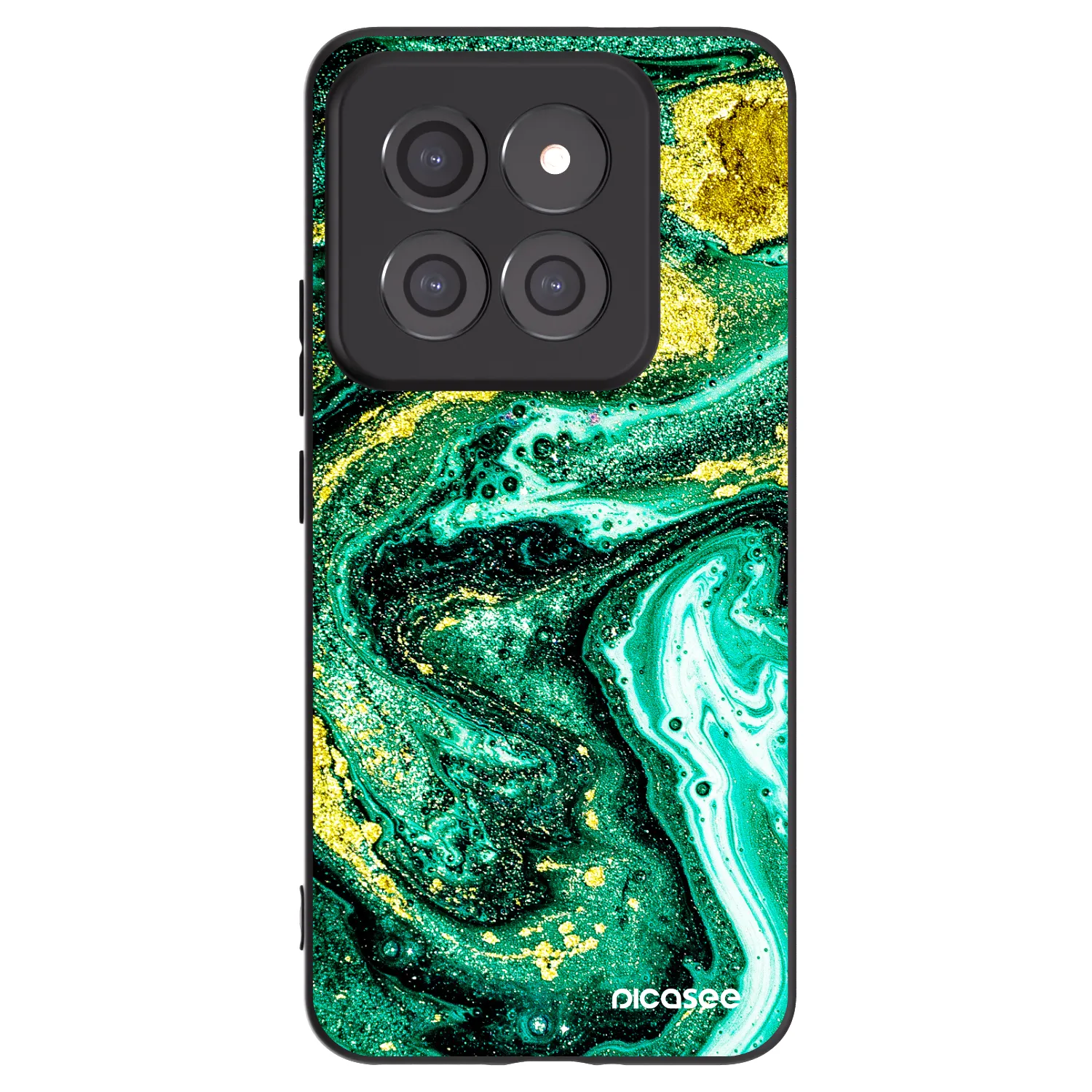 Picasee husă neagră din silicon pentru Xiaomi 14 Pro - Green Gold
