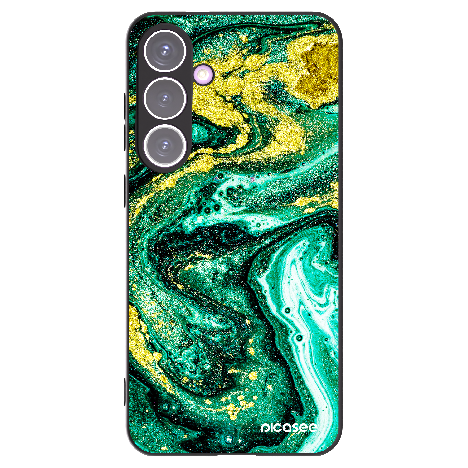 Picasee husă neagră din silicon pentru Samsung Galaxy S24+ S926B 5G - Green Gold