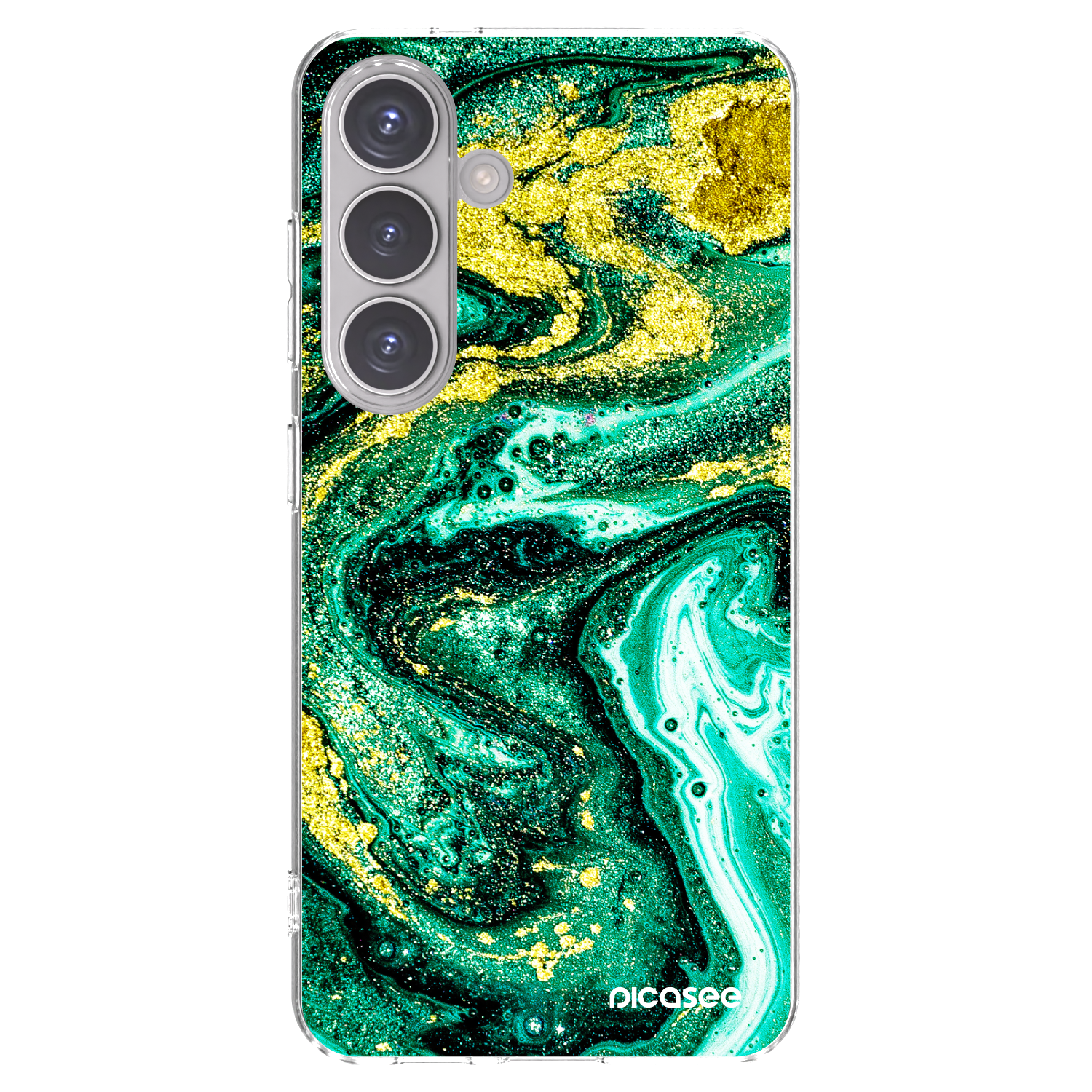 Picasee husă transparentă din silicon pentru Samsung Galaxy S24 S921B 5G - Green Gold