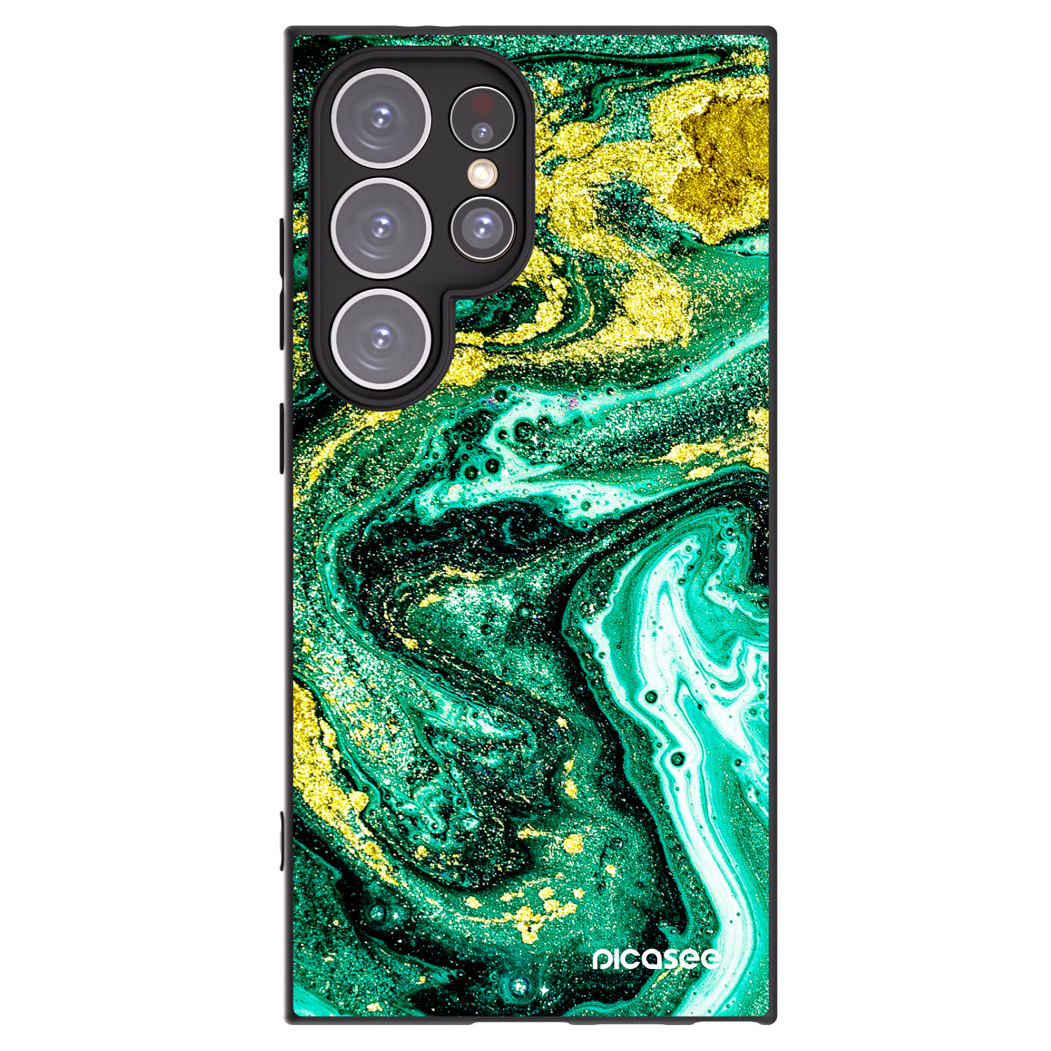 Picasee husă neagră din silicon pentru Samsung Galaxy S24 Ultra S928B 5G - Green Gold