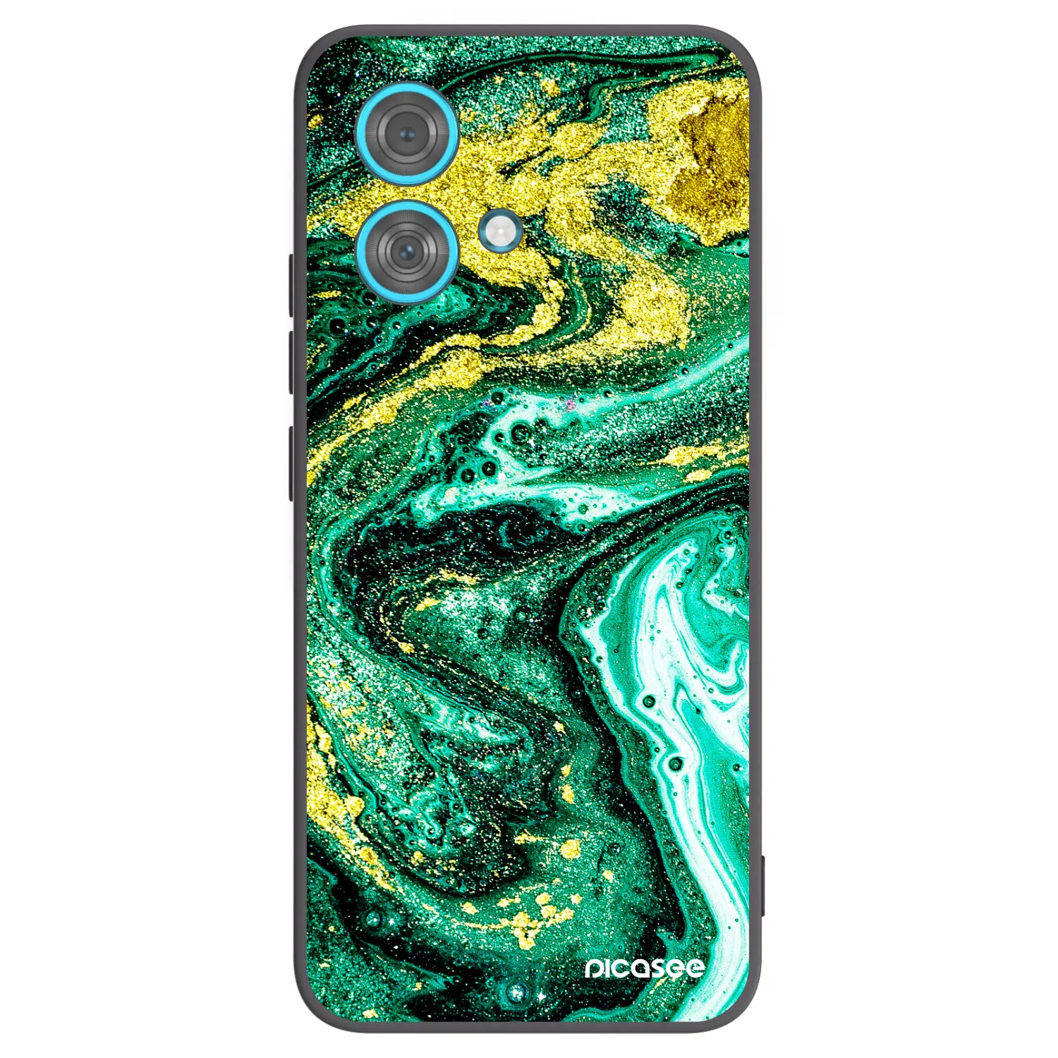 Picasee husă neagră din silicon pentru Motorola Edge 40 Neo - Green Gold