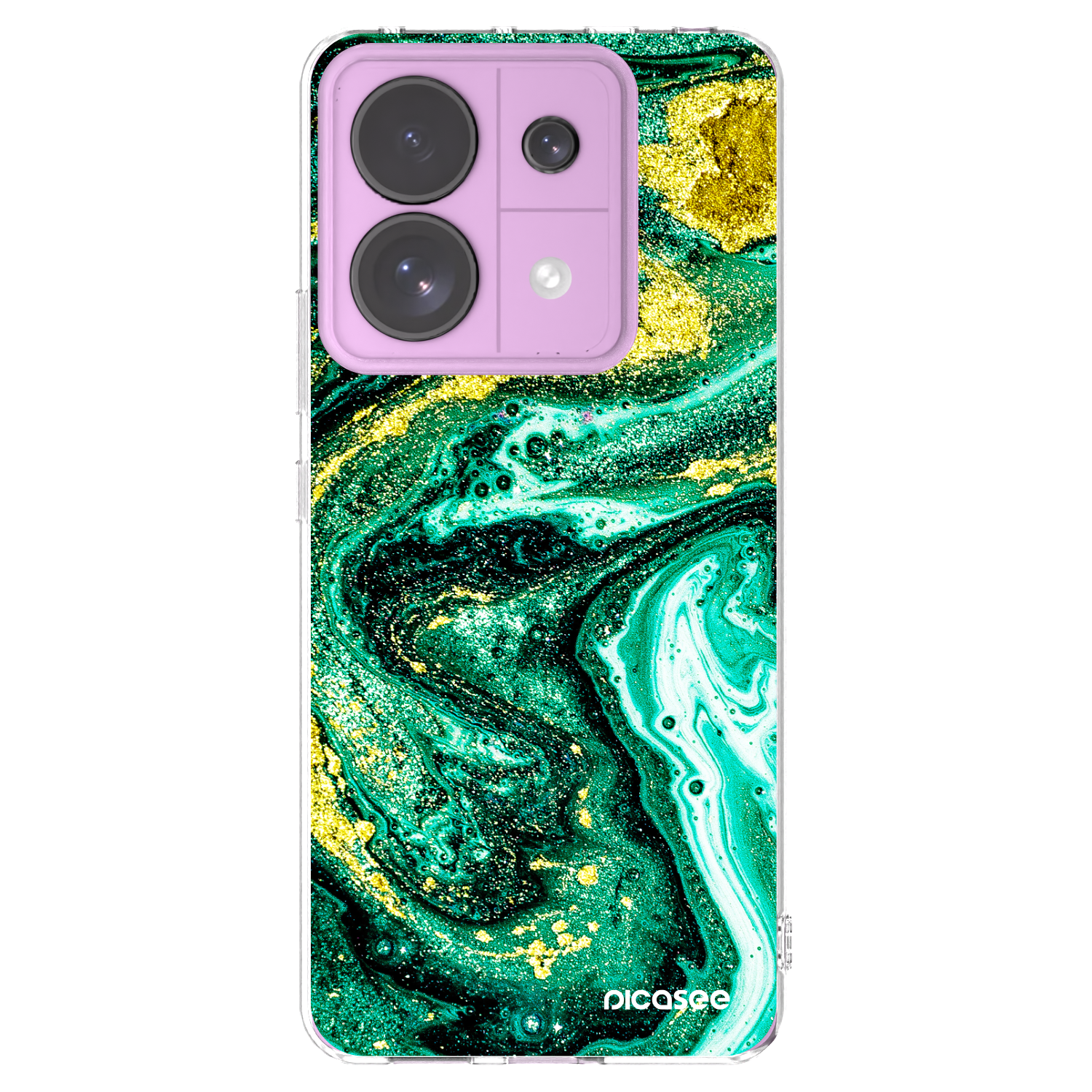 Picasee husă transparentă din silicon pentru Xiaomi Redmi Note 13 Pro 5G - Green Gold