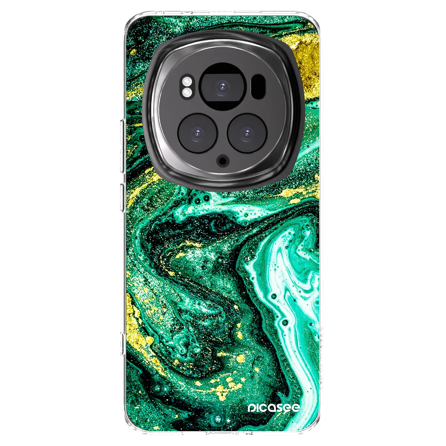 Picasee husă transparentă din silicon pentru Honor Magic6 Pro - Green Gold