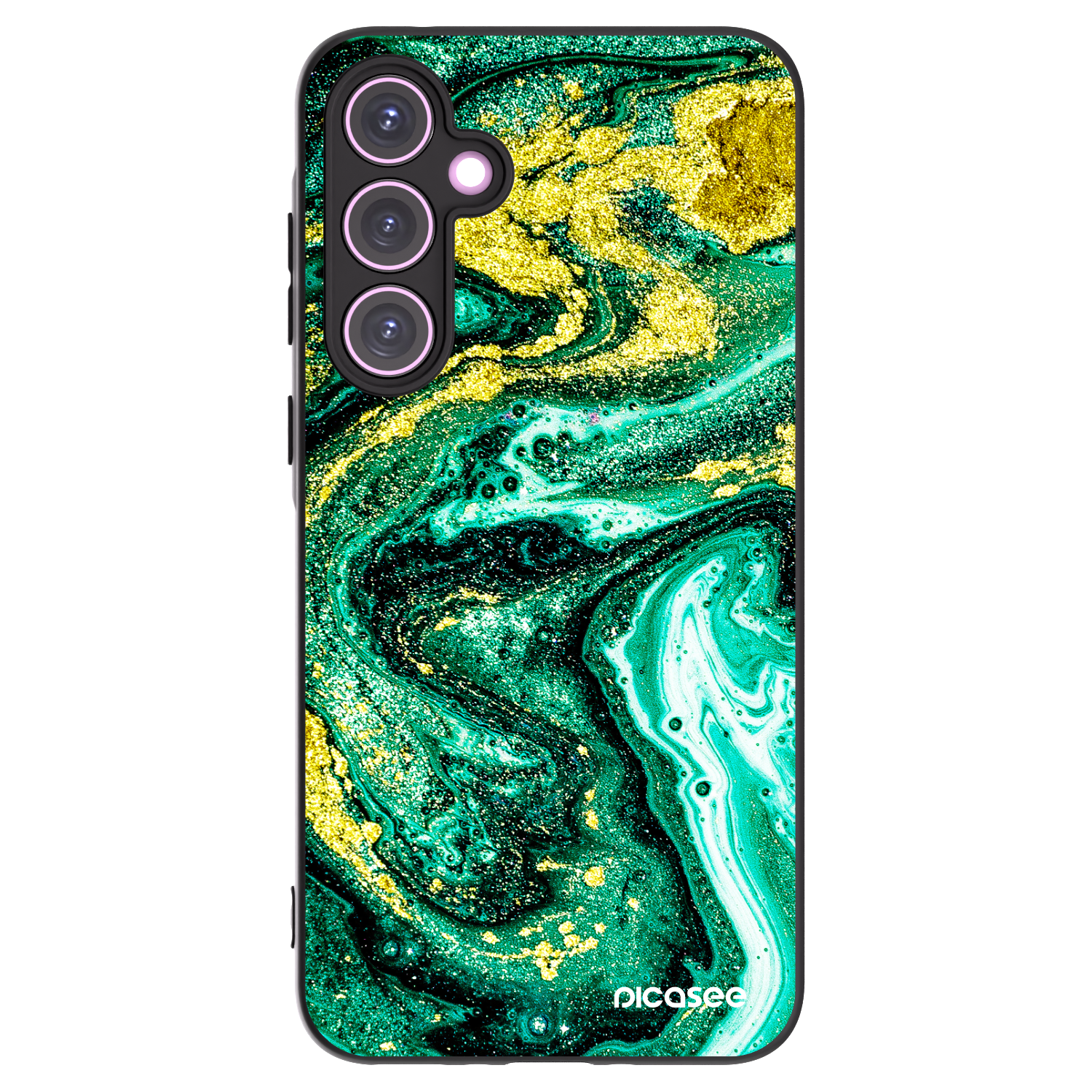 Picasee husă neagră din silicon pentru Samsung Galaxy A35 5G A356B - Green Gold