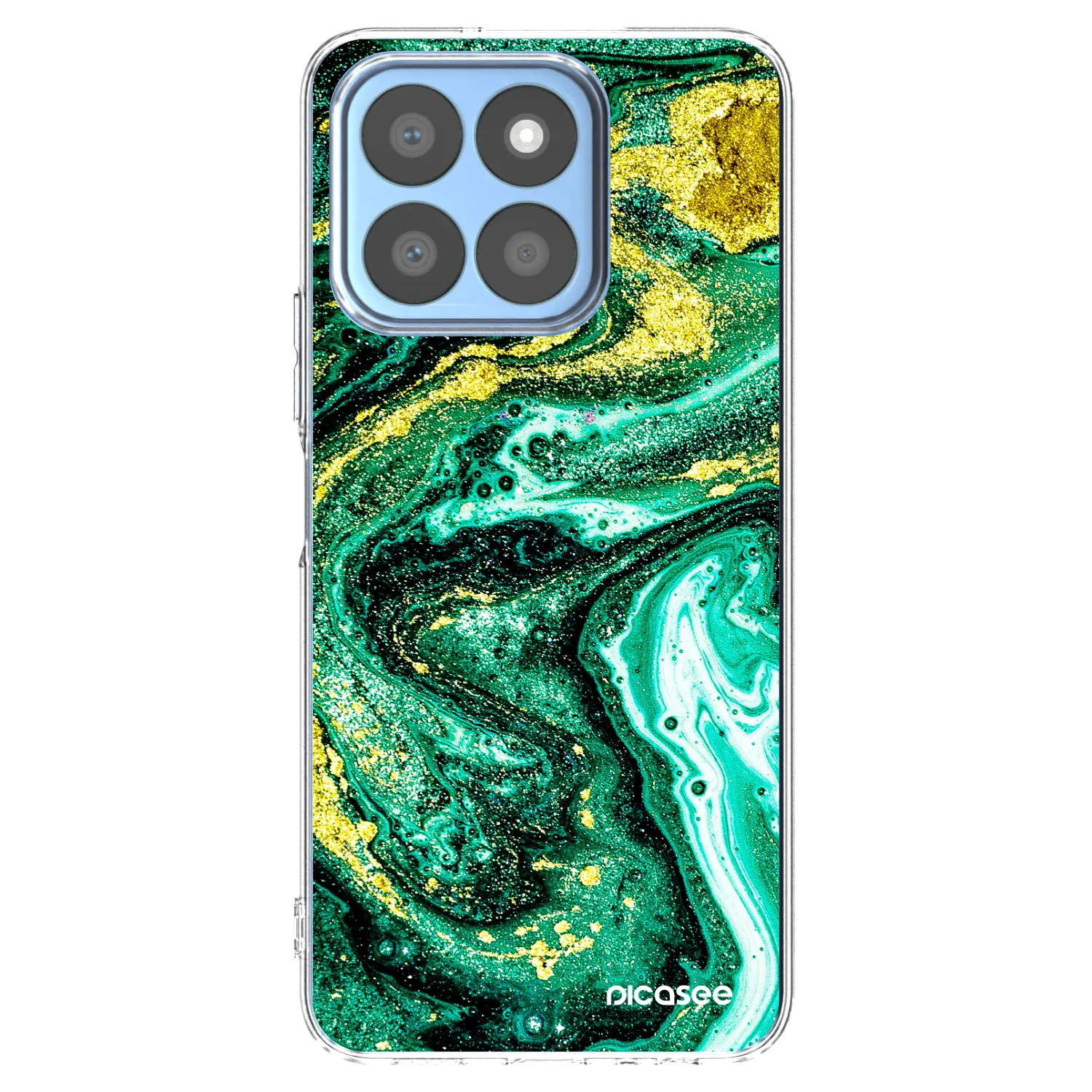Picasee husă transparentă din silicon pentru Honor X8b - Green Gold