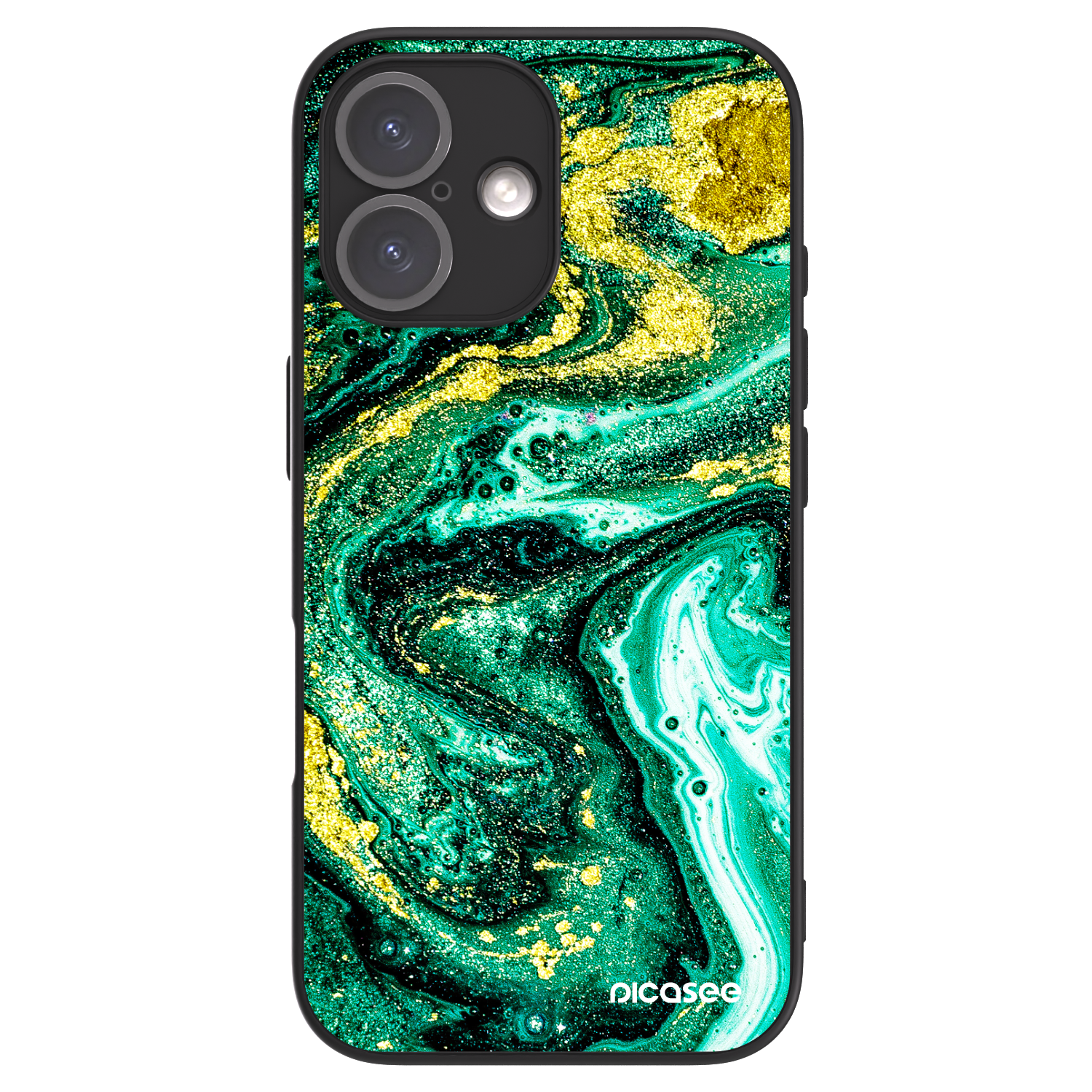 Picasee ULTIMATE CASE MagSafe pentru Apple iPhone 16 - Green Gold