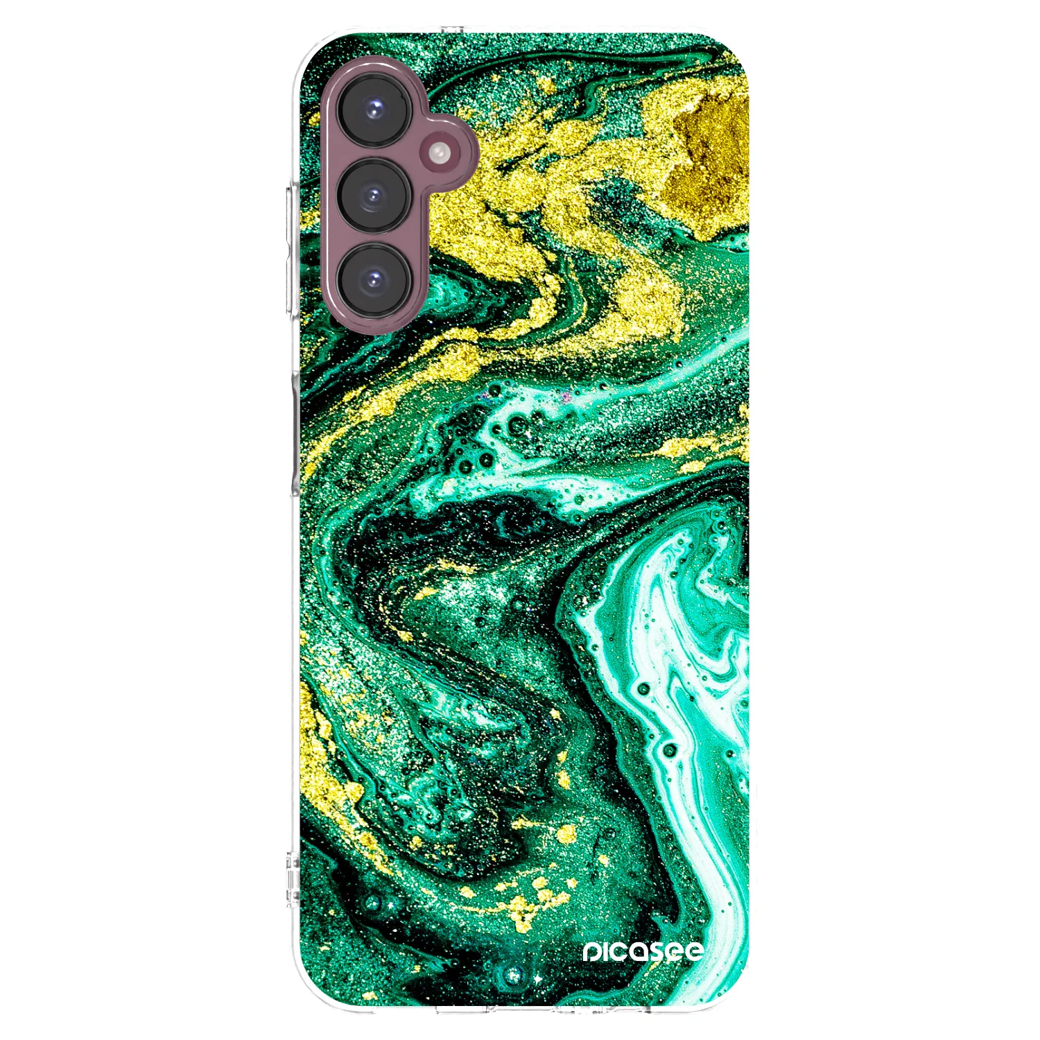 Picasee husă transparentă din silicon pentru Samsung Galaxy A05s A057G - Green Gold