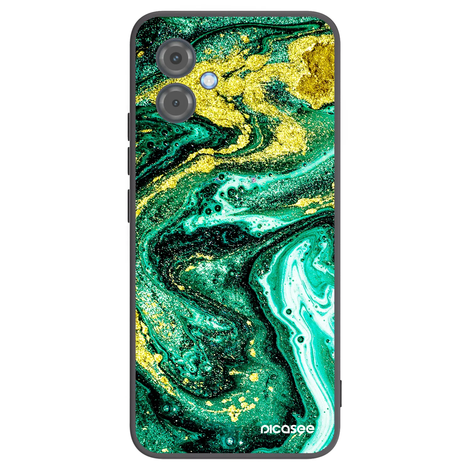Picasee husă neagră din silicon pentru Motorola Moto G14 - Green Gold