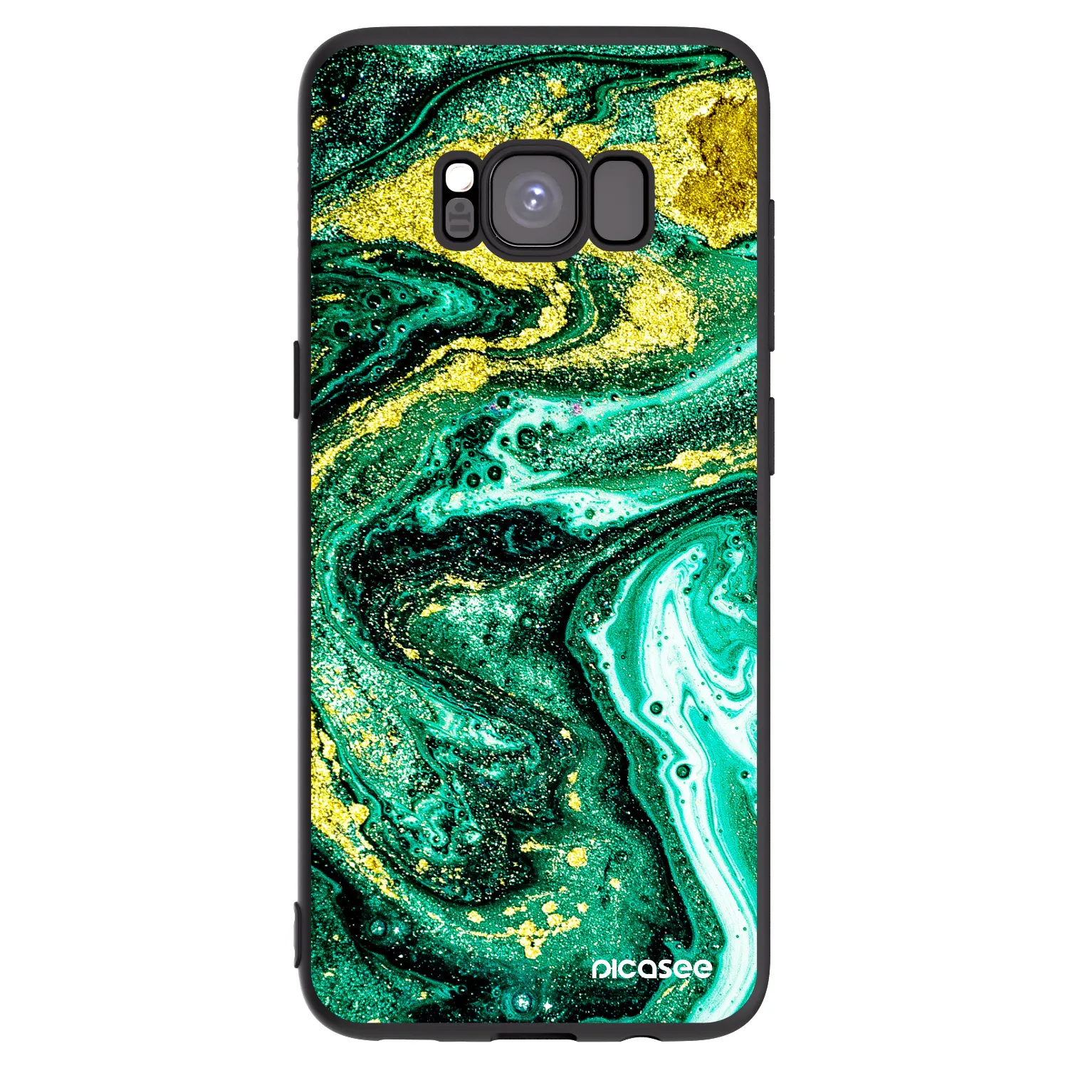 Picasee husă neagră din silicon pentru Samsung Galaxy S8 G950F - Green Gold