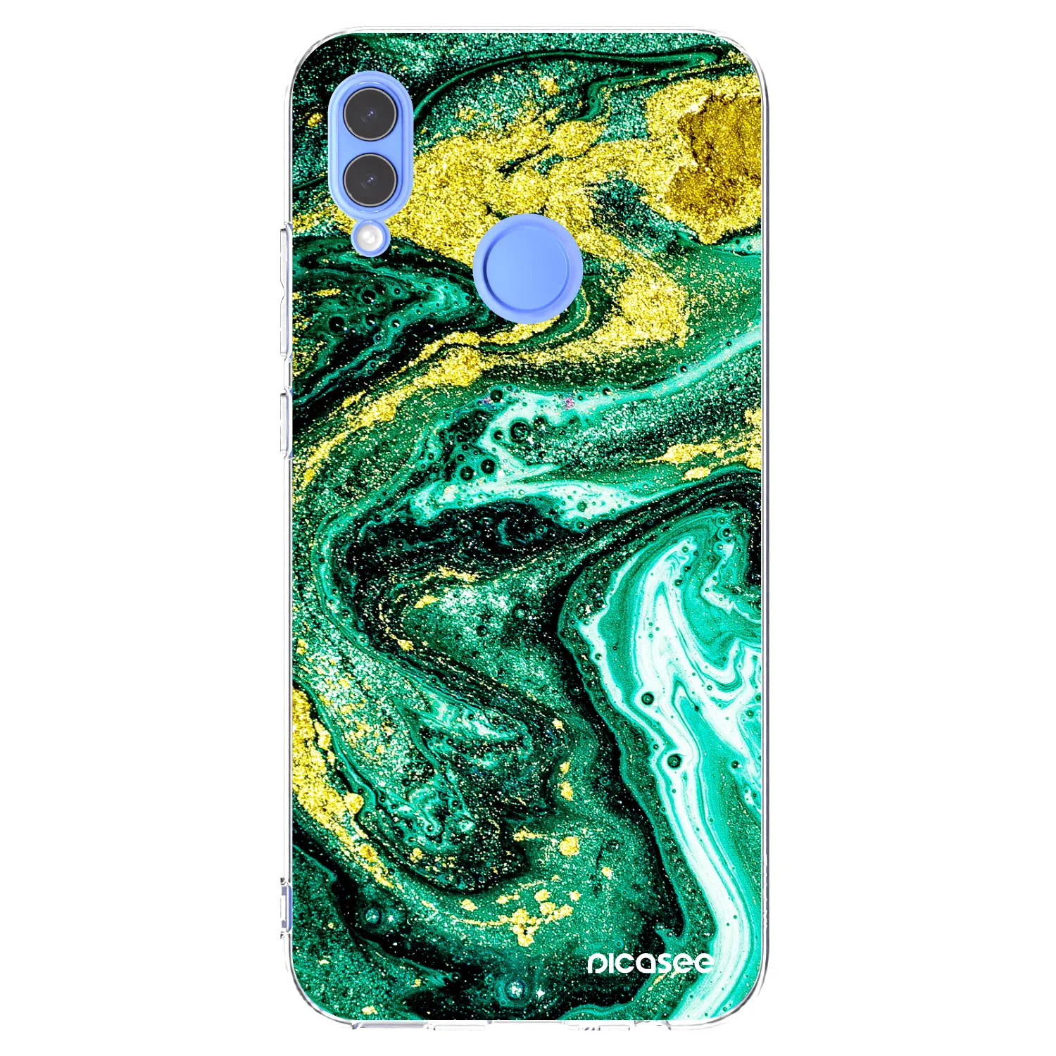 Picasee husă transparentă din silicon pentru Honor 10 Lite - Green Gold