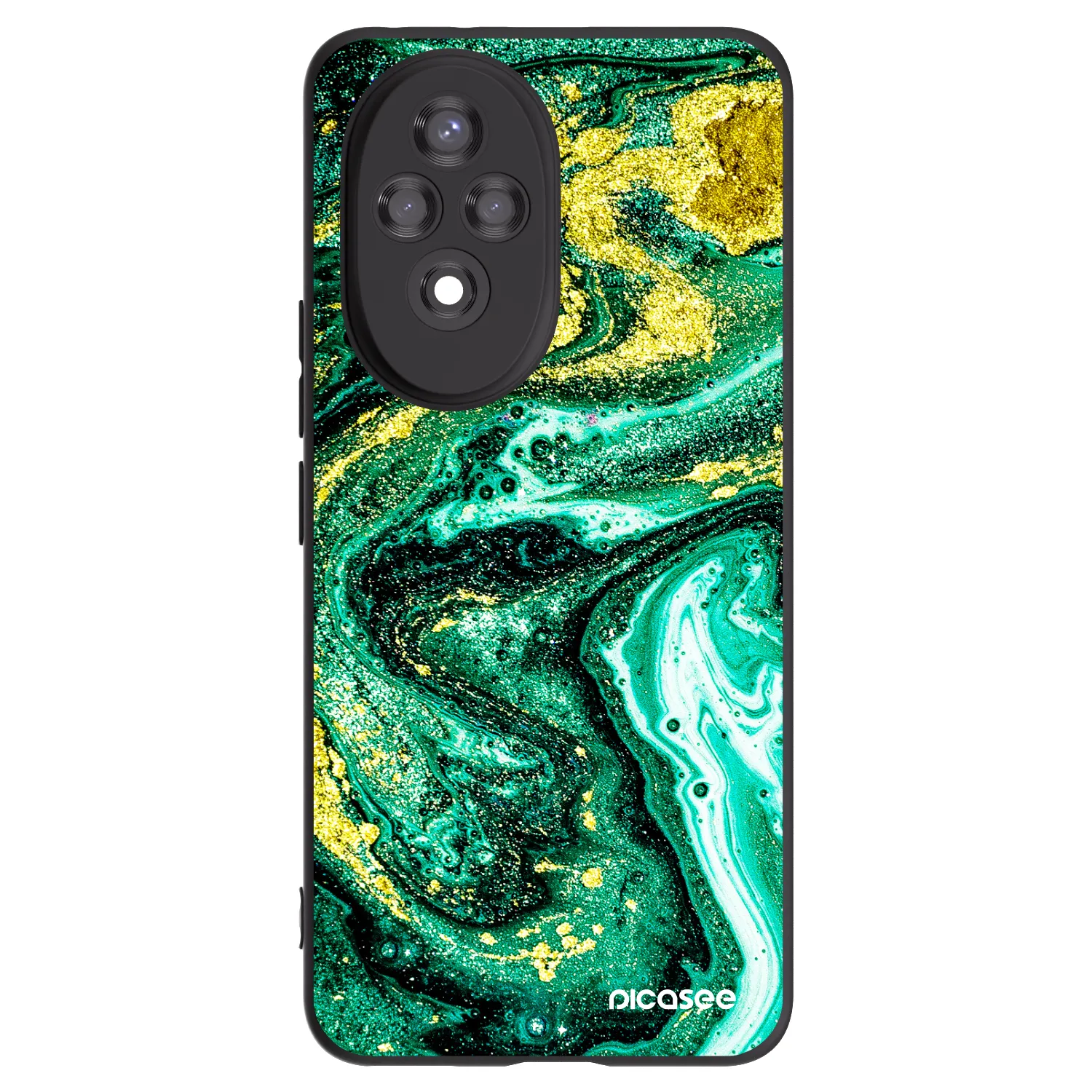 Picasee husă neagră din silicon pentru Honor 200 Pro 5G - Green Gold