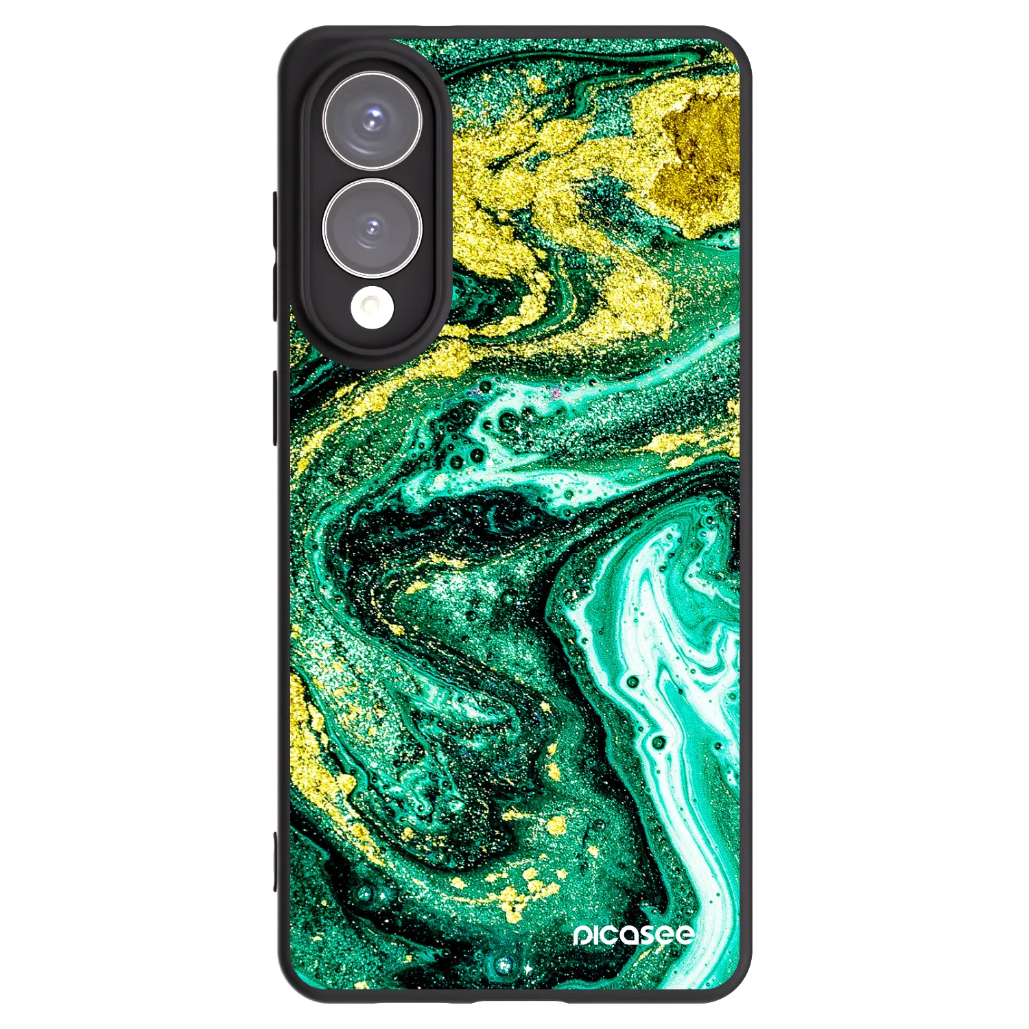 Picasee husă neagră din silicon pentru Samsung Galaxy S25 Edge 5G - Green Gold