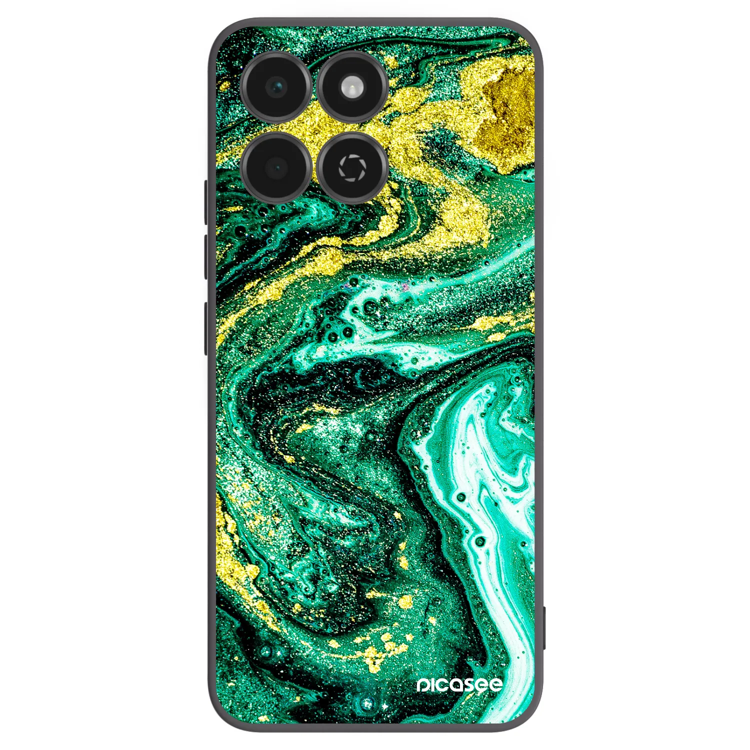 Picasee husă neagră din silicon pentru Honor 200 Smart 5G - Green Gold