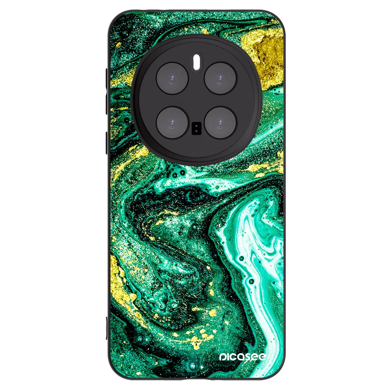 Picasee husă neagră din silicon pentru Honor Magic7 Pro 5G - Green Gold