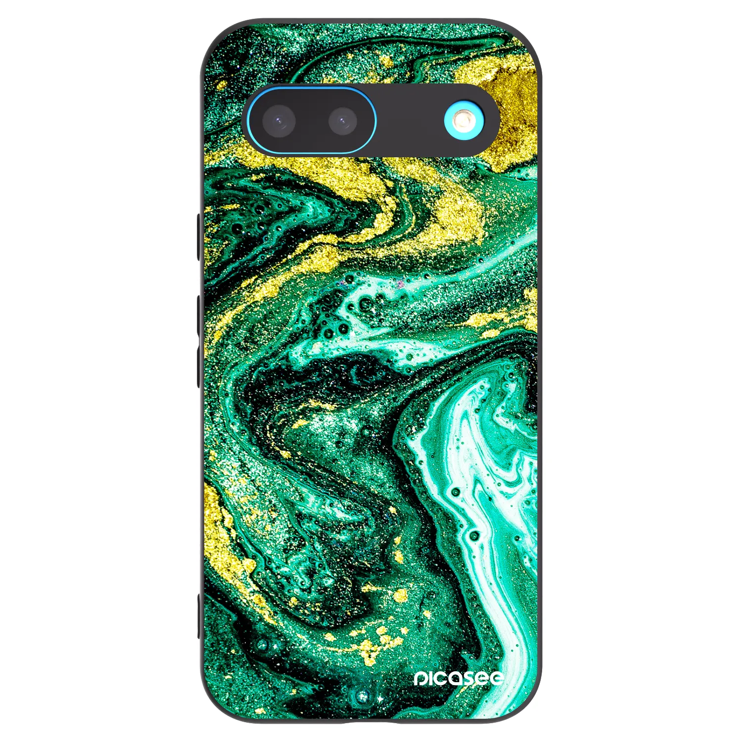 Picasee husă neagră din silicon pentru Google Pixel 8 - Green Gold