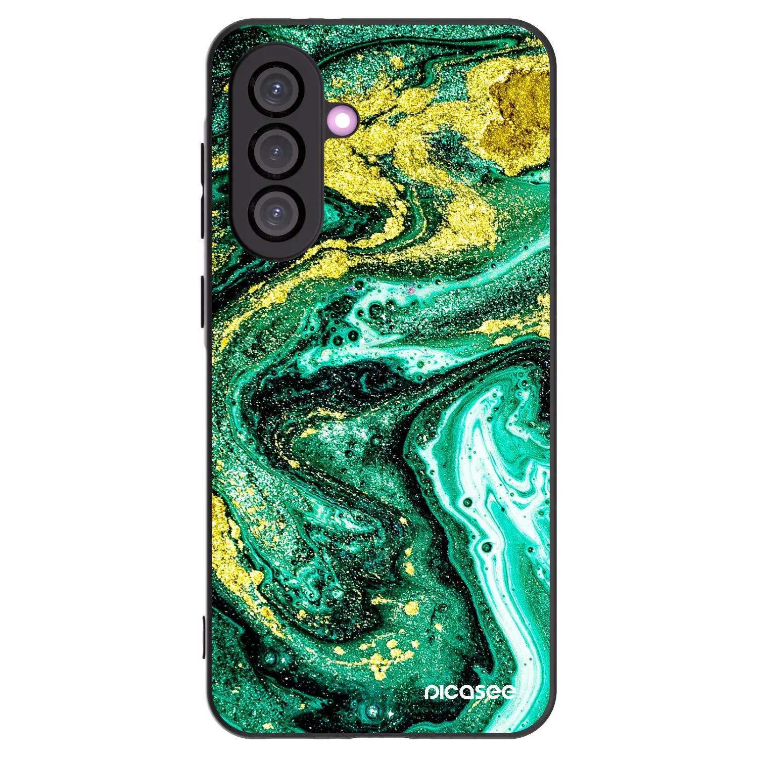 Picasee husă neagră din silicon pentru Samsung Galaxy A56 5G A566B - Green Gold