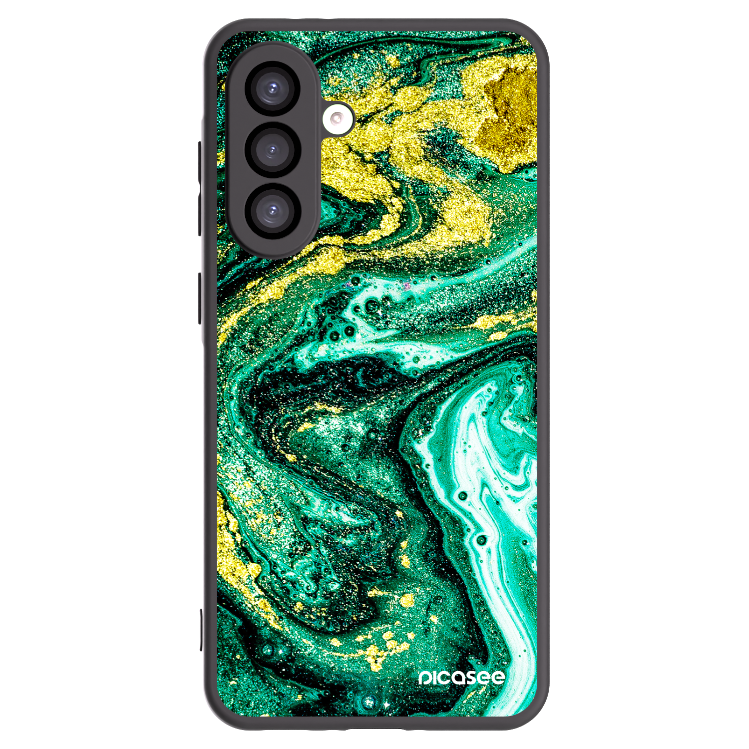 Picasee husă neagră din silicon pentru Samsung Galaxy A26 5G A266B - Green Gold