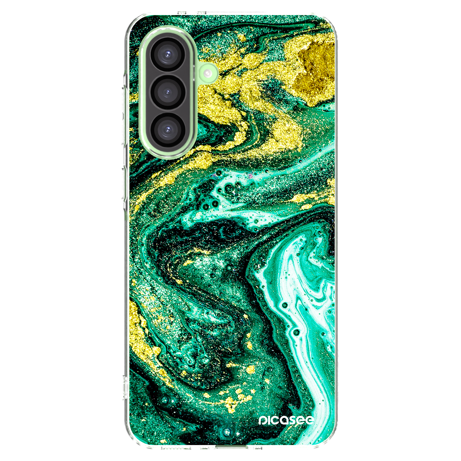 Picasee husă transparentă din silicon pentru Samsung Galaxy A26 5G A266B - Green Gold