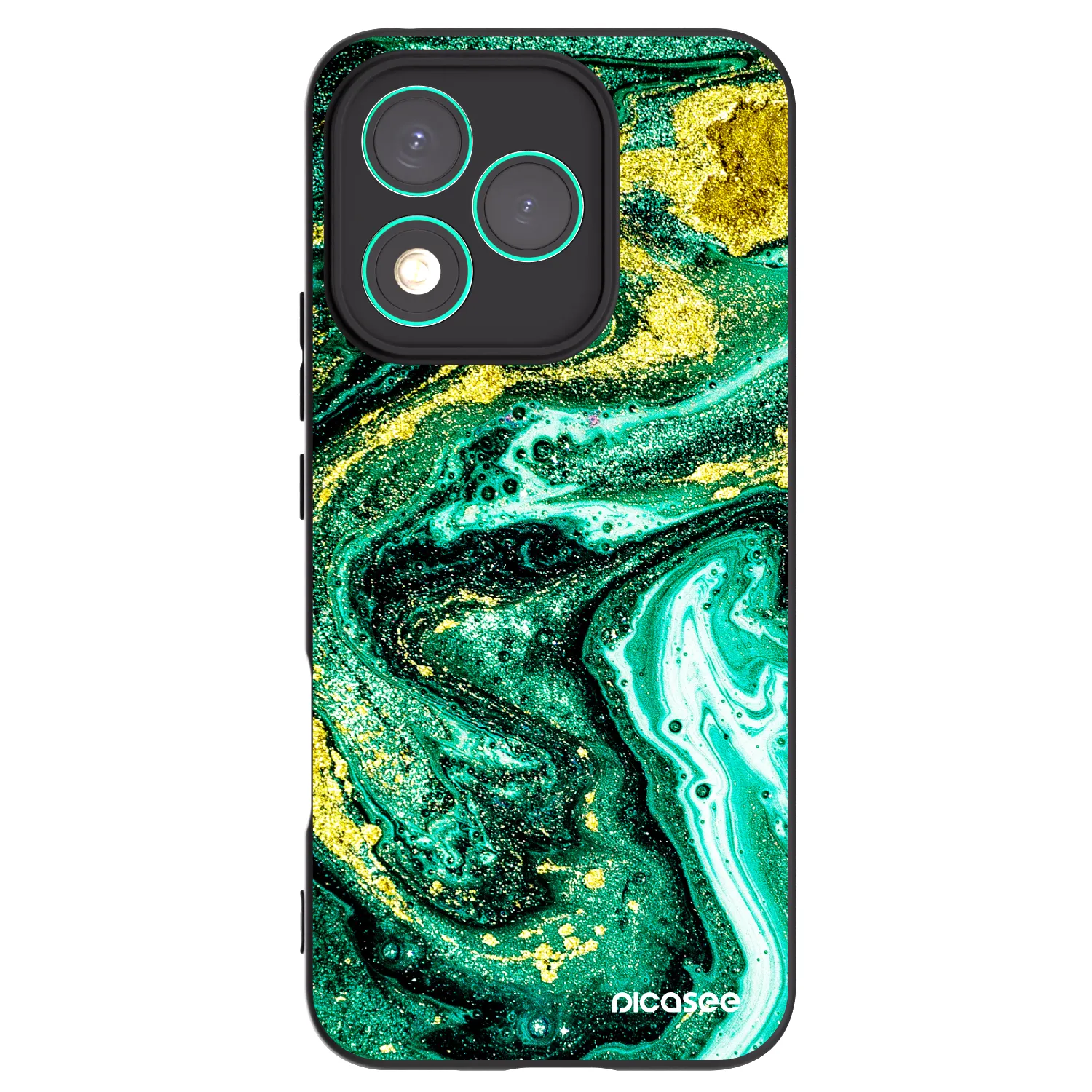 Picasee husă neagră din silicon pentru Honor 400 Lite 5G - Green Gold