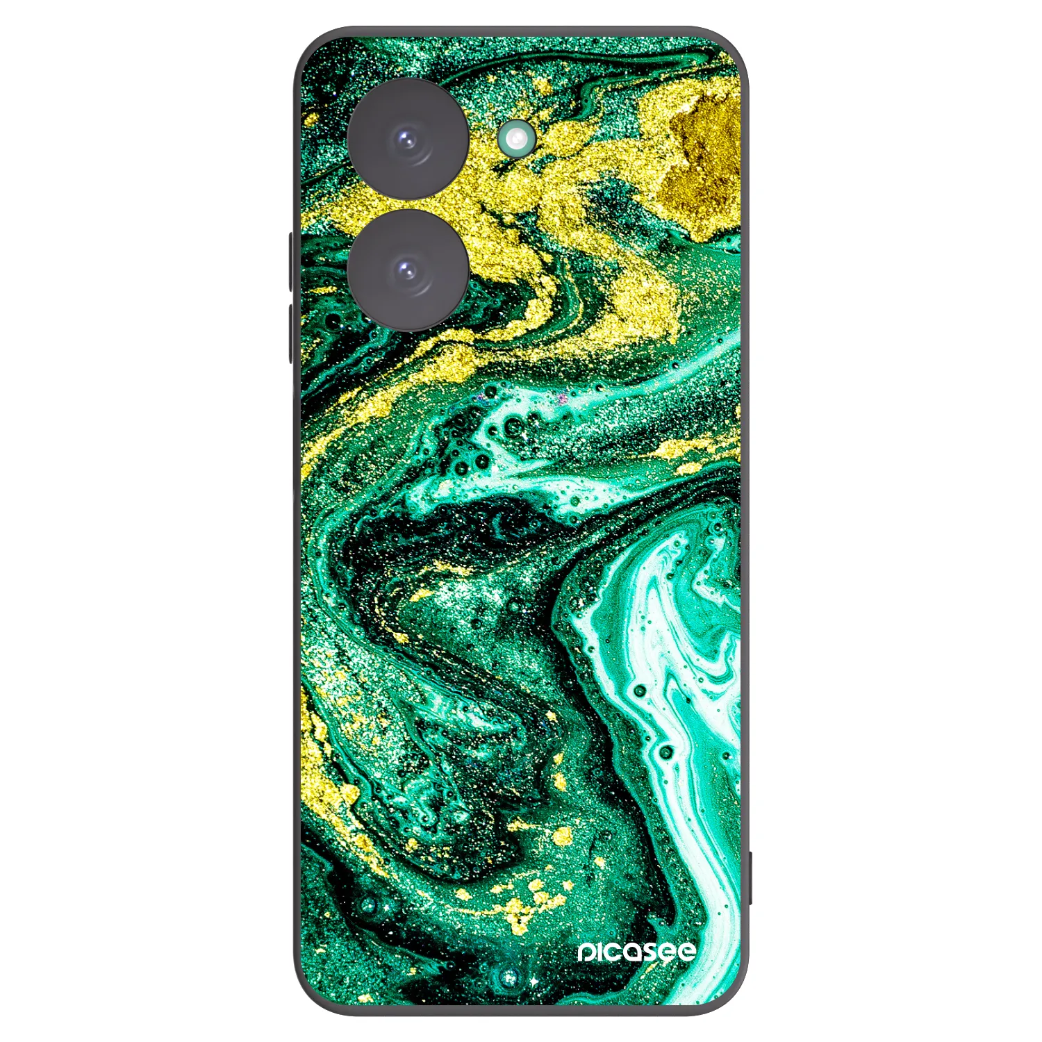 Picasee husă neagră din silicon pentru Xiaomi Redmi A5 - Green Gold