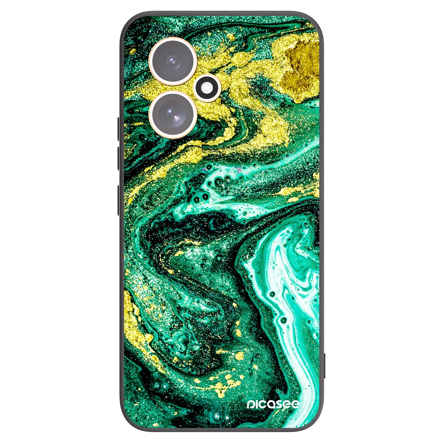 Picasee husă neagră din silicon pentru Honor 400 5G - Green Gold