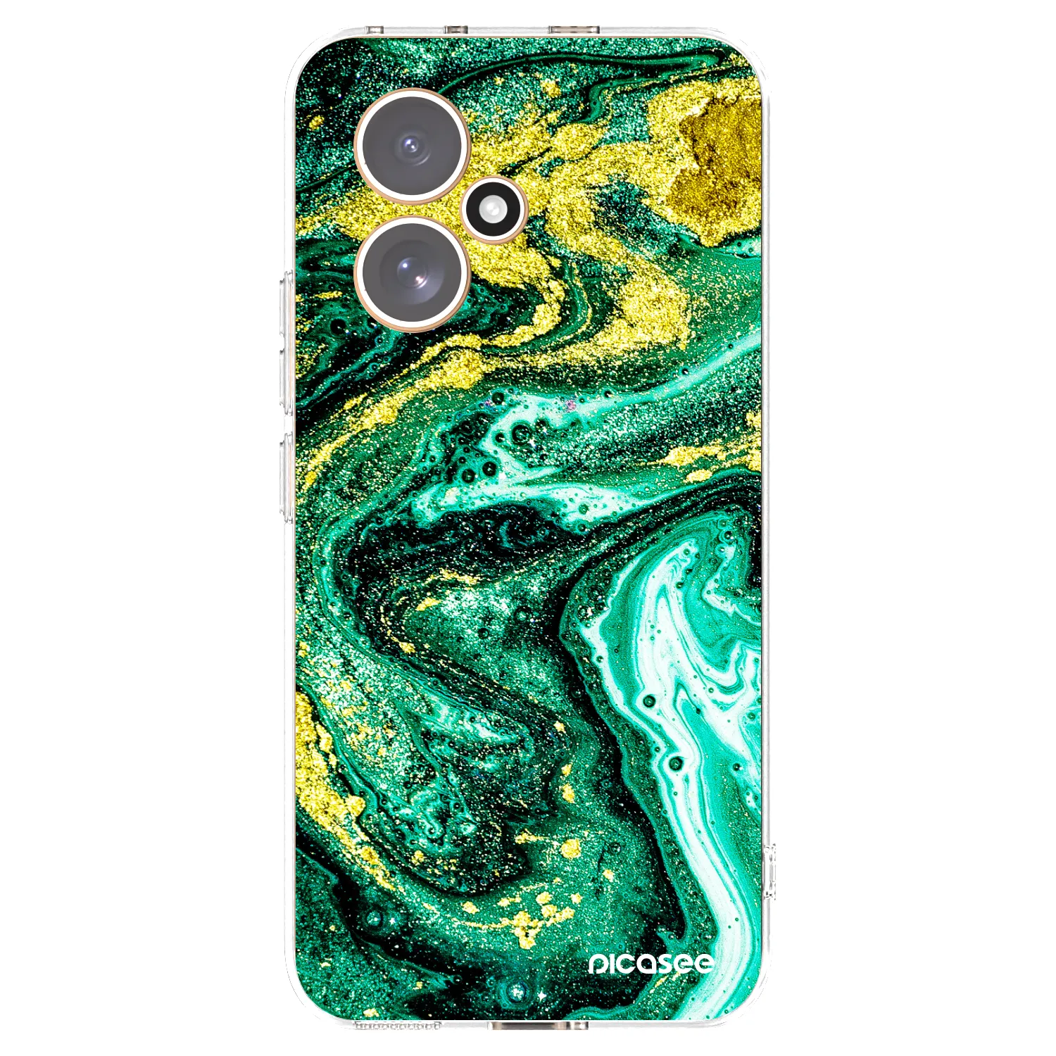 Picasee husă transparentă din silicon pentru Honor 400 5G - Green Gold