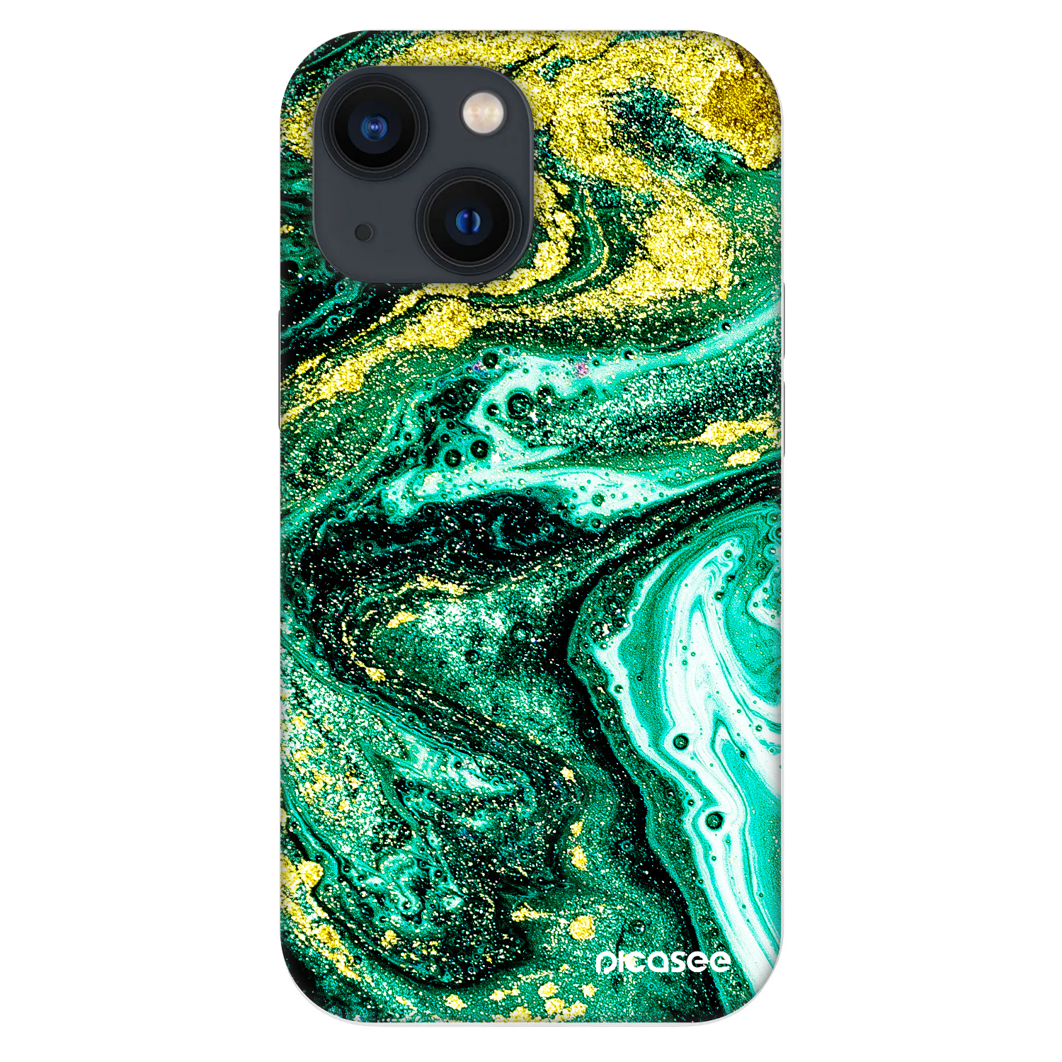 Picasee Fashion Case pentru Apple iPhone 13 mini - Green Gold