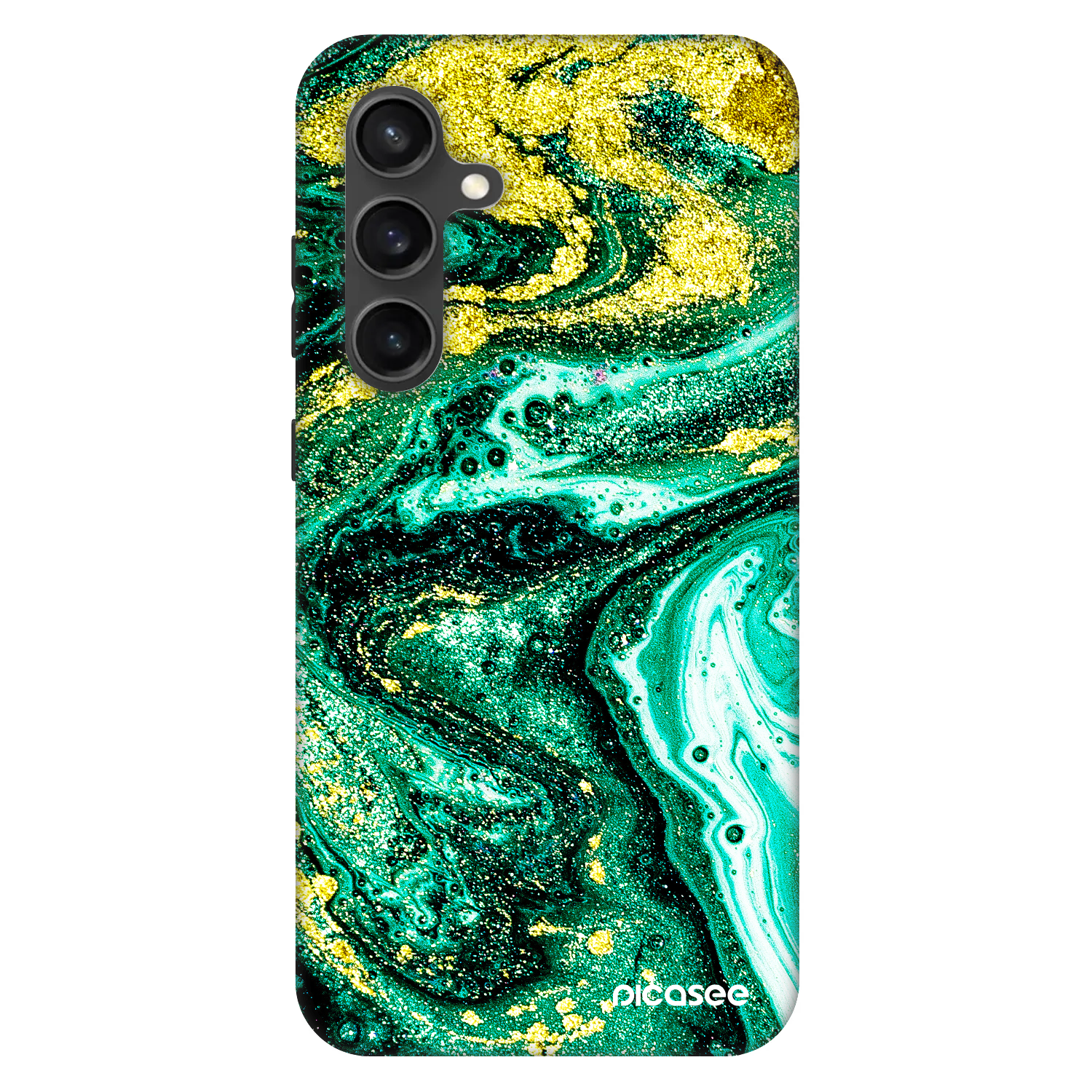 Picasee Fashion Case pentru Samsung Galaxy S24 FE S721B - Green Gold