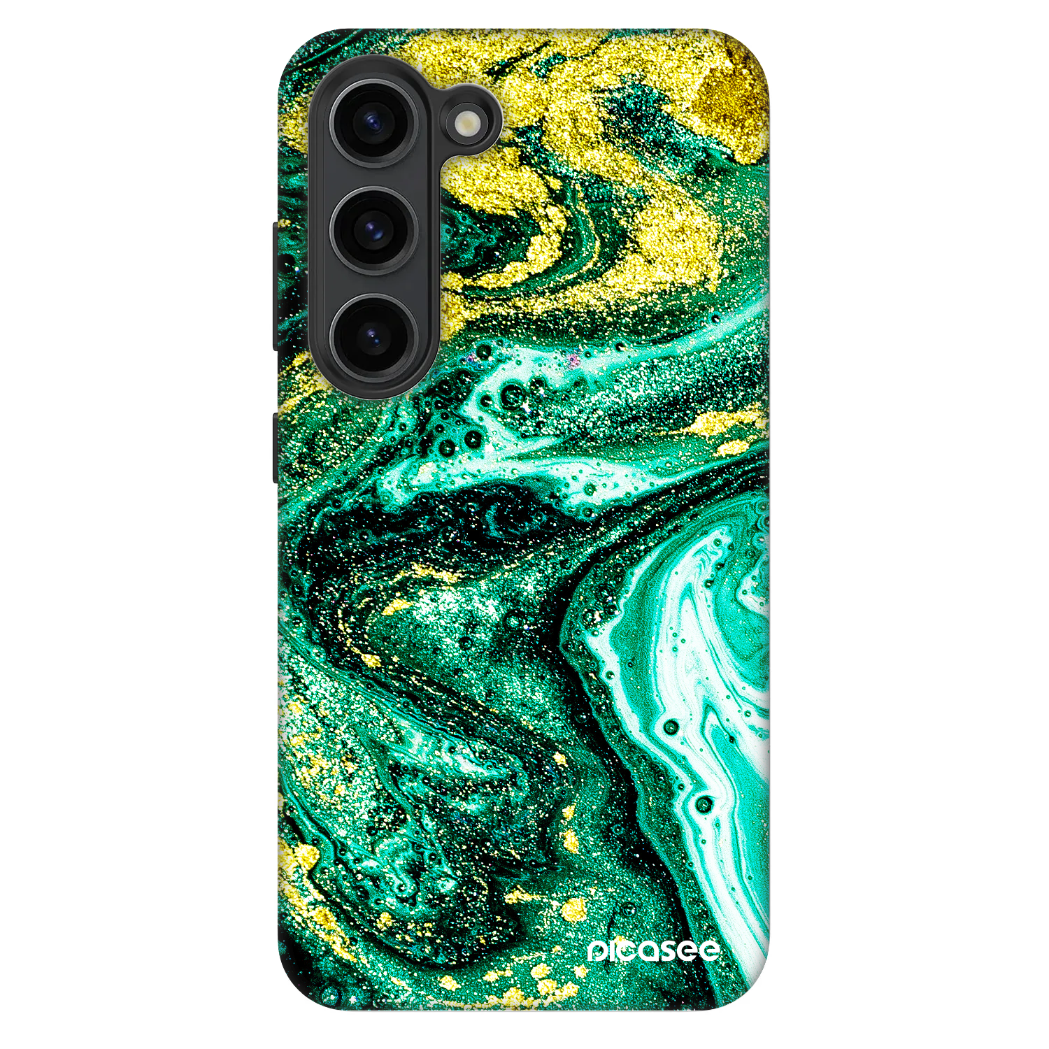 Picasee Fashion Case pentru Samsung Galaxy S23 5G - Green Gold