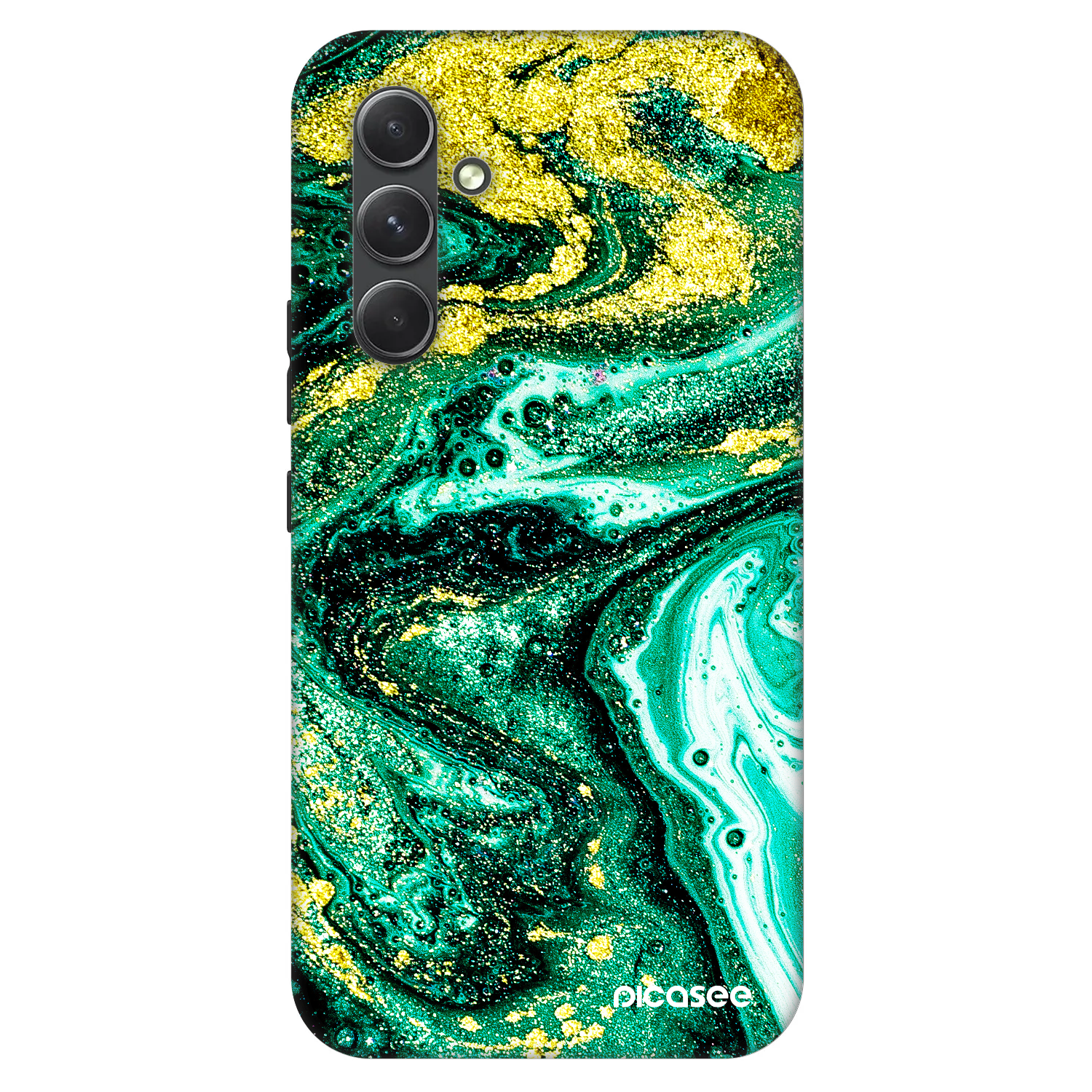 Picasee Fashion Case pentru Samsung Galaxy A54 5G A546B - Green Gold