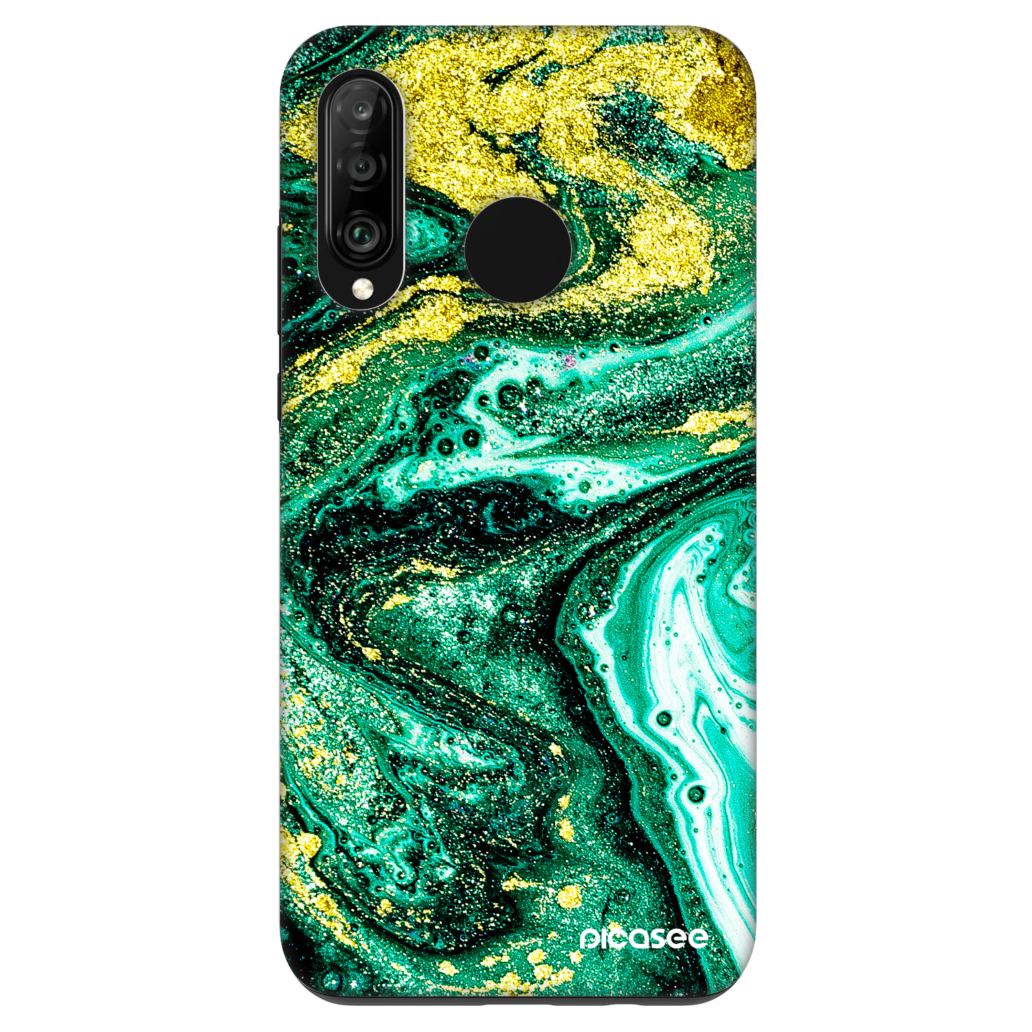 Picasee Fashion Case pentru Huawei P30 Lite - Green Gold