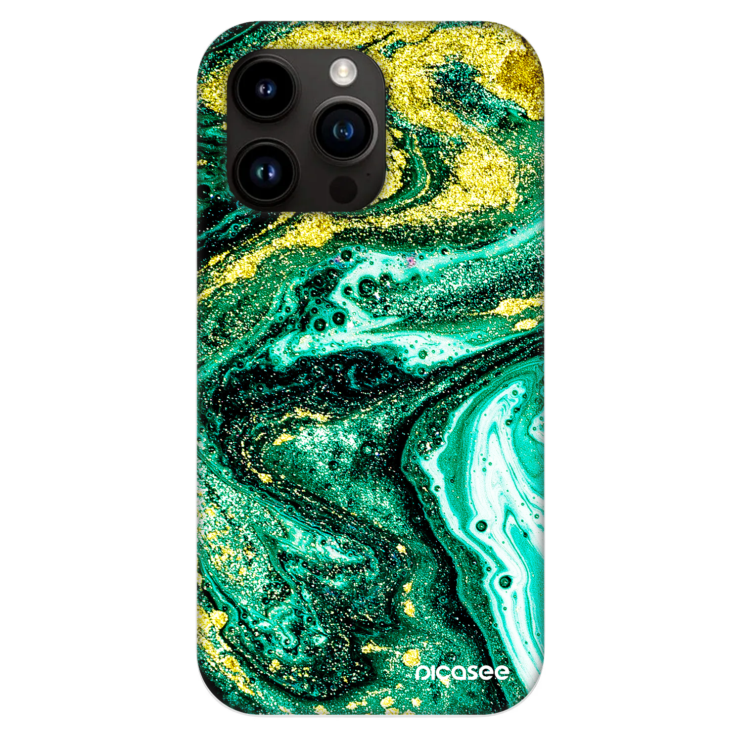 Picasee Fashion Case MagSafe pentru Apple iPhone 13 Pro - Green Gold