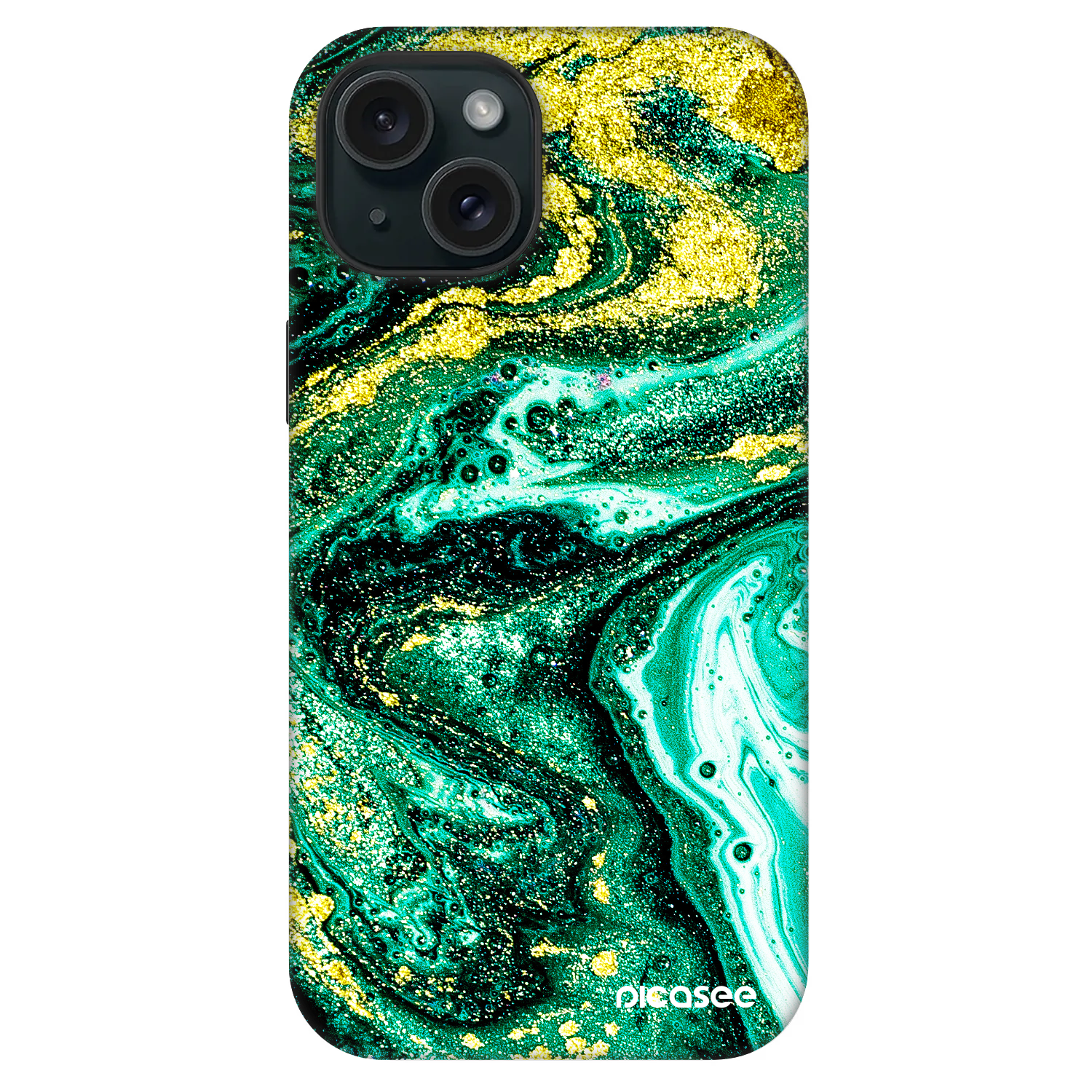 Picasee Fashion Case MagSafe pentru Apple iPhone 15 - Green Gold