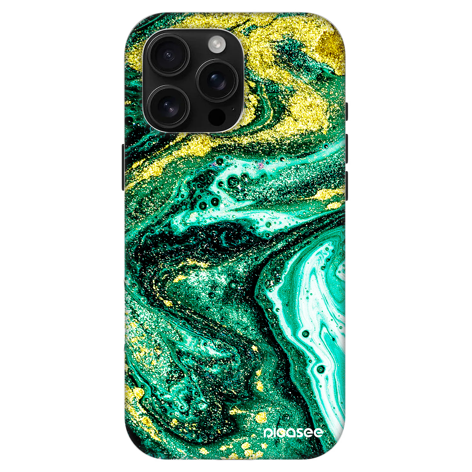 Picasee Fashion Case MagSafe pentru Apple iPhone 16 Pro Max - Green Gold