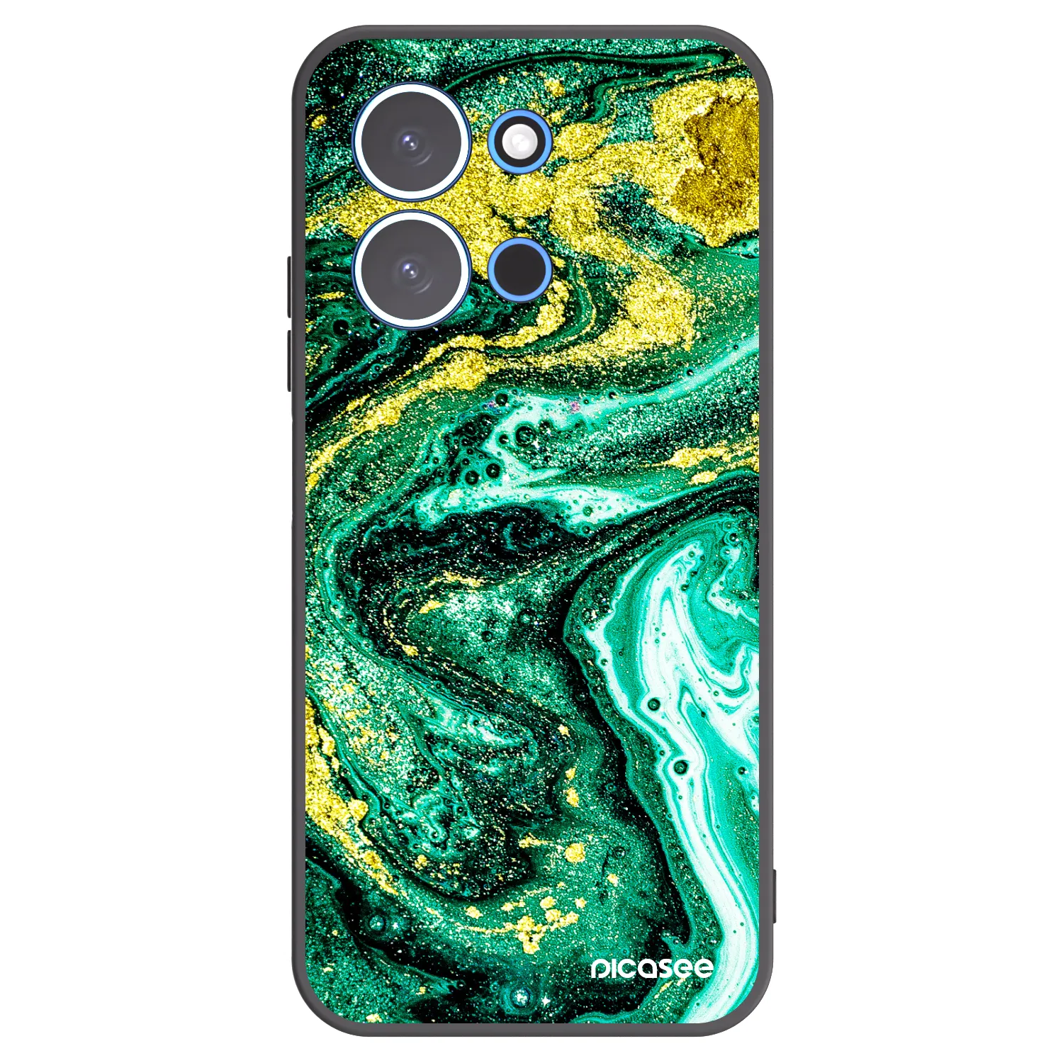 Picasee husă neagră din silicon pentru Xiaomi Redmi 15C 4G - Green Gold