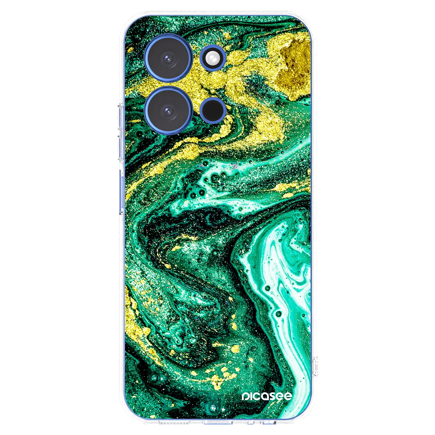 Picasee husă transparentă din silicon pentru Xiaomi Redmi 15C 4G - Green Gold